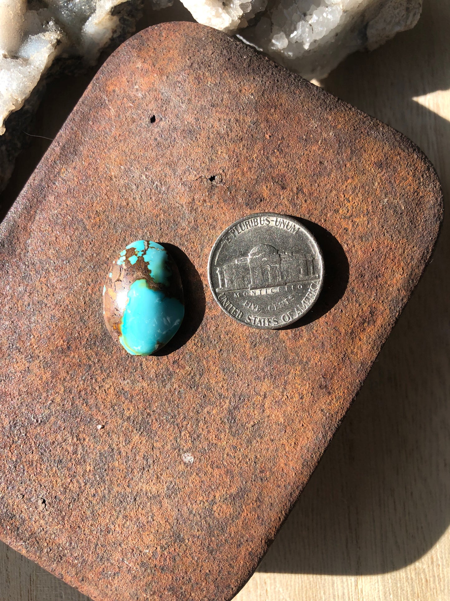 Natural Turquoise Cabochon - Silver Fox Mine