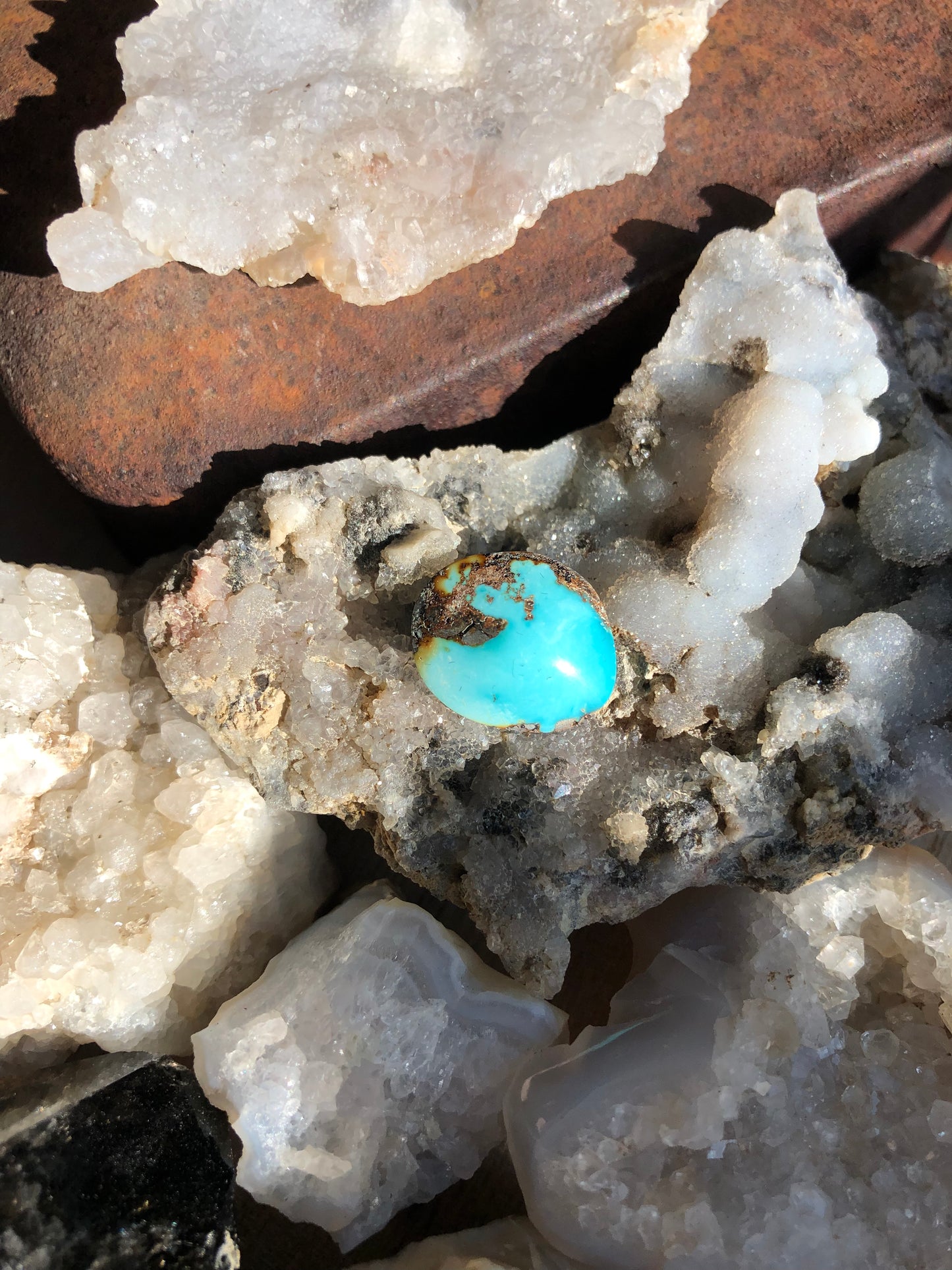 Natural Turquoise Cabochon - Silver Fox Mine