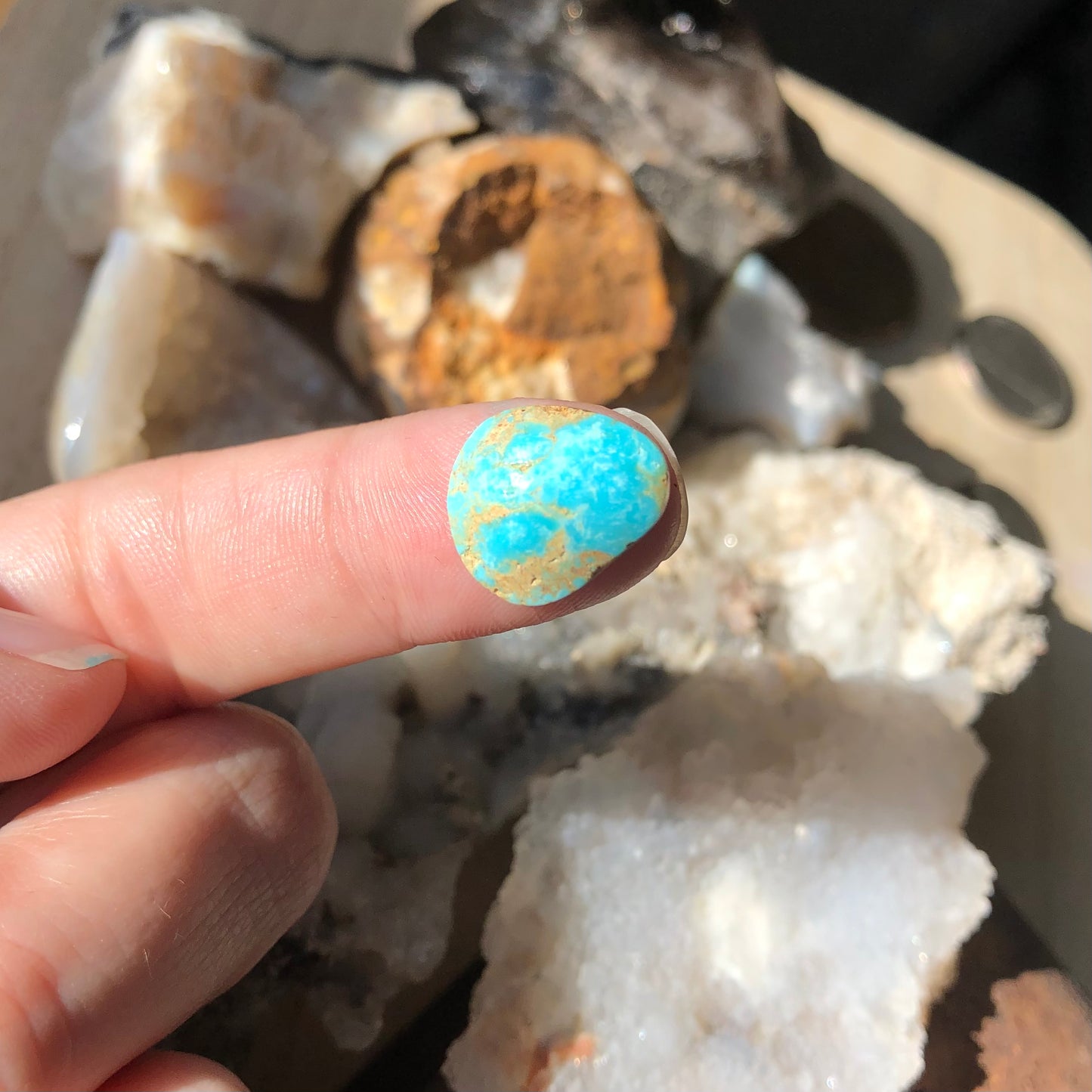 Natural Turquoise Cabochon - Silver Fox Mine