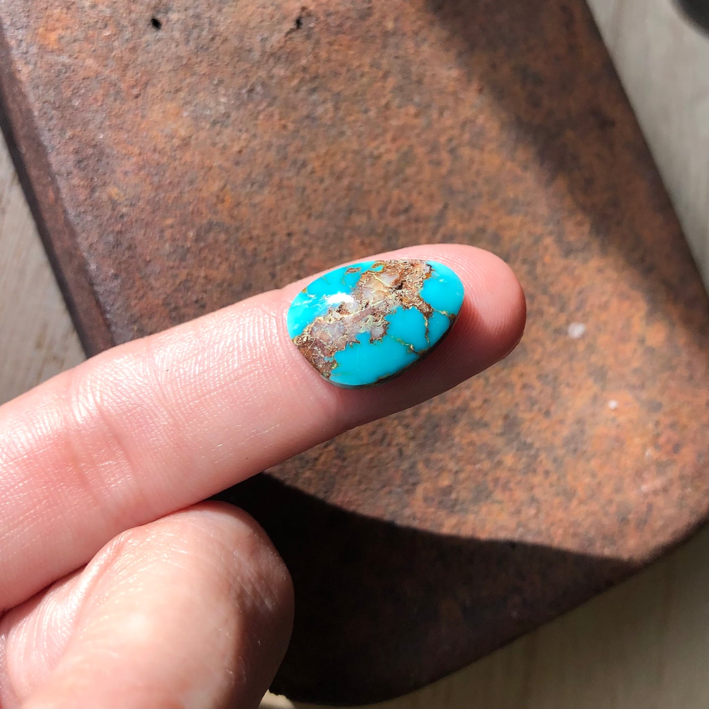 Natural Turquoise Cabochon - Silver Fox Mine