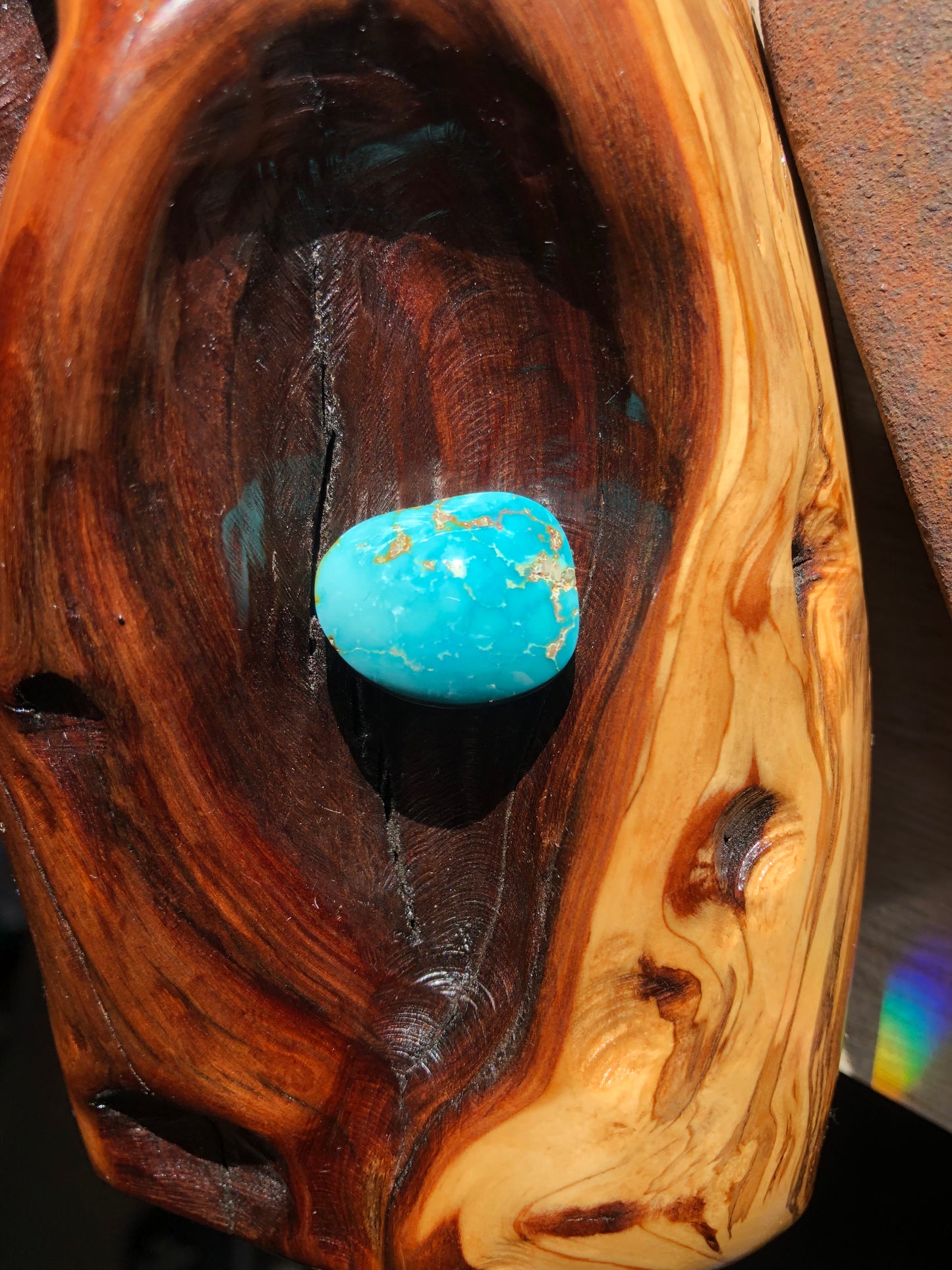 Natural Turquoise Cabochon - Silver Fox Mine