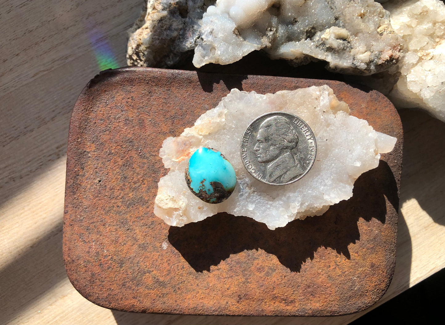 Natural Turquoise Cabochon - Silver Fox Mine