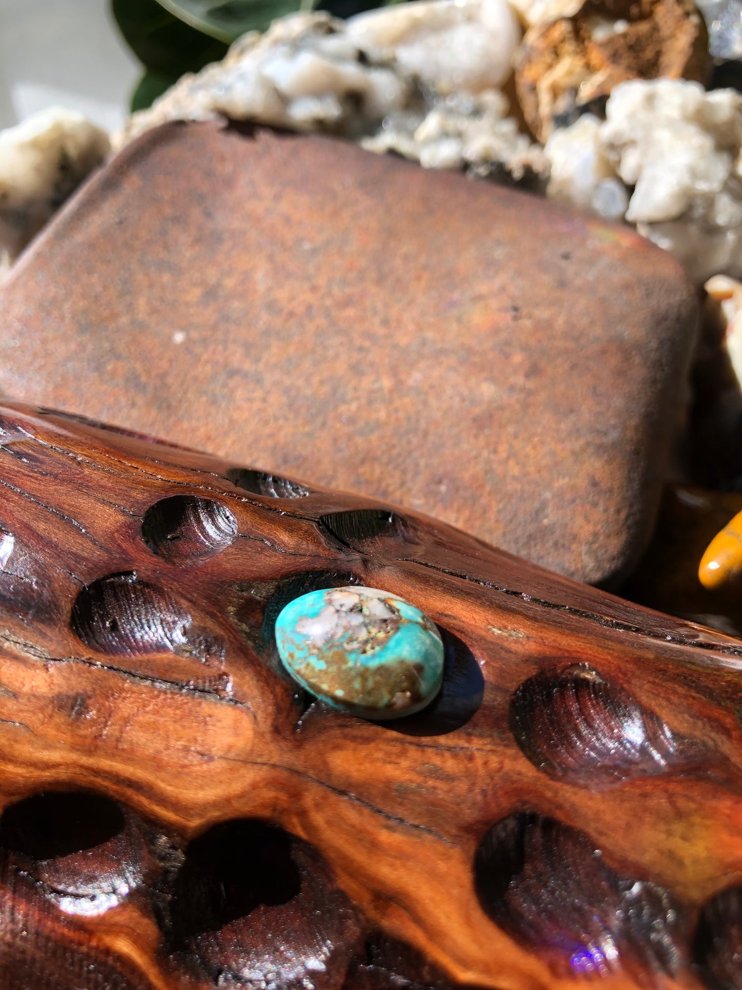 Natural Turquoise Cabochon - Silver Fox Mine