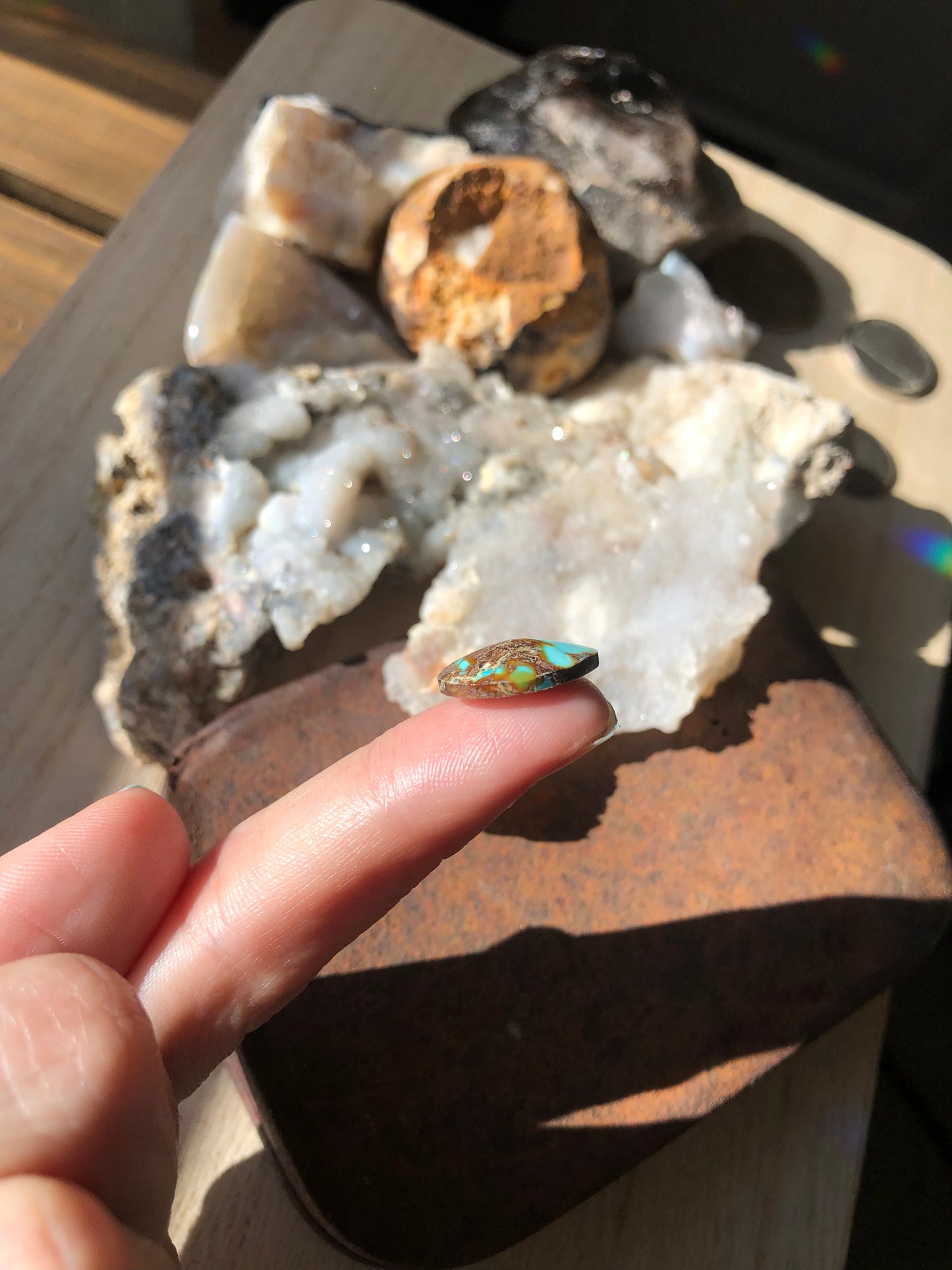 Natural Turquoise Cabochon - Silver Fox Mine