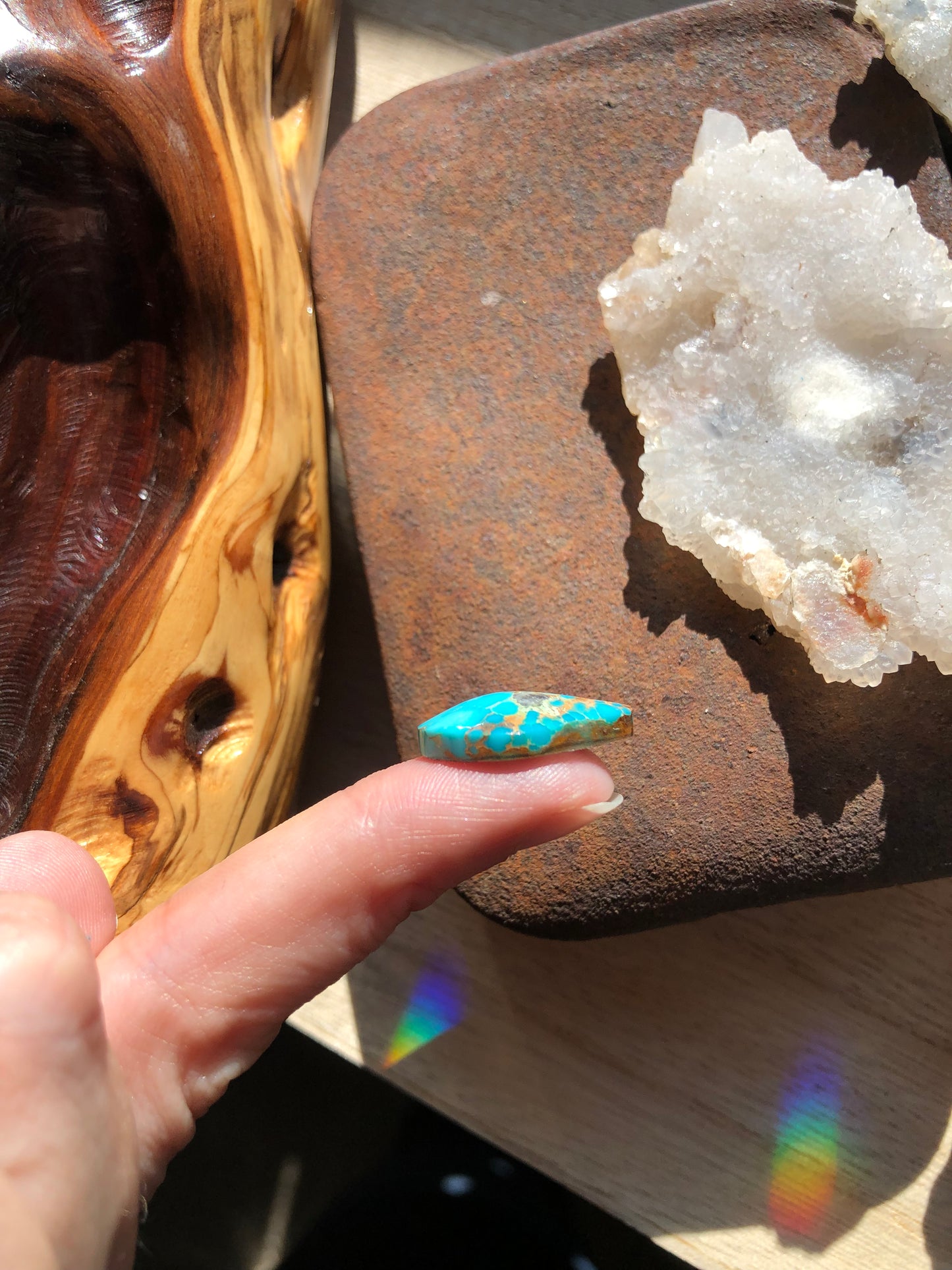 Natural Turquoise Cabochon - Silver Fox Mine