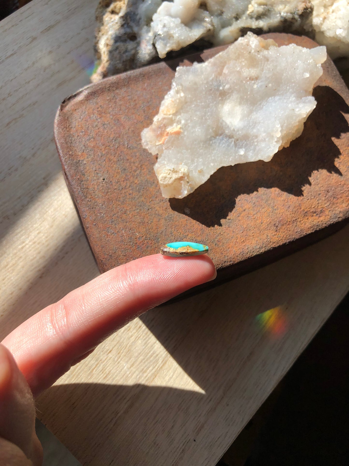 Natural Turquoise Cabochon - Silver Fox Mine