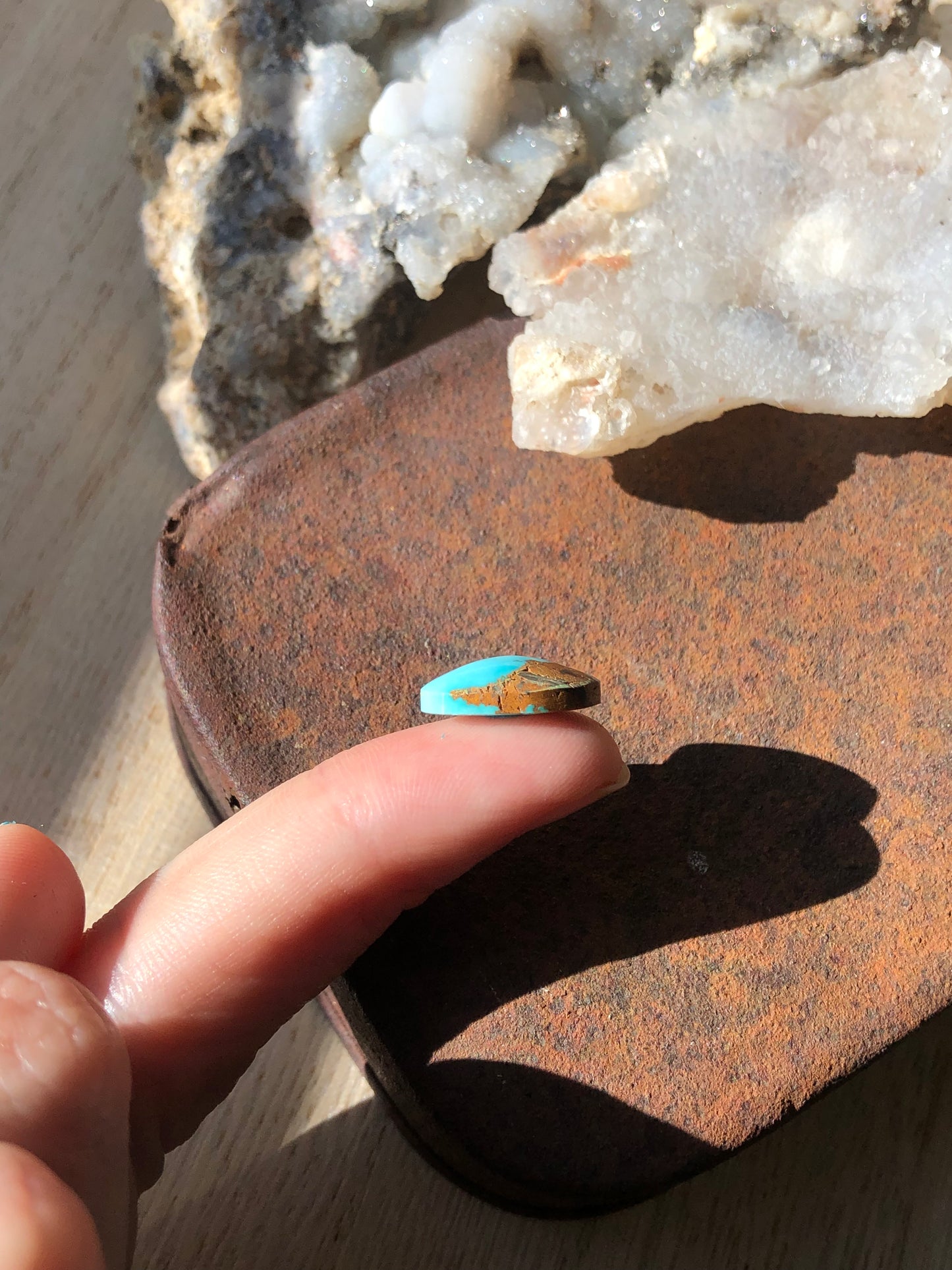 Natural Turquoise Cabochon - Silver Fox Mine