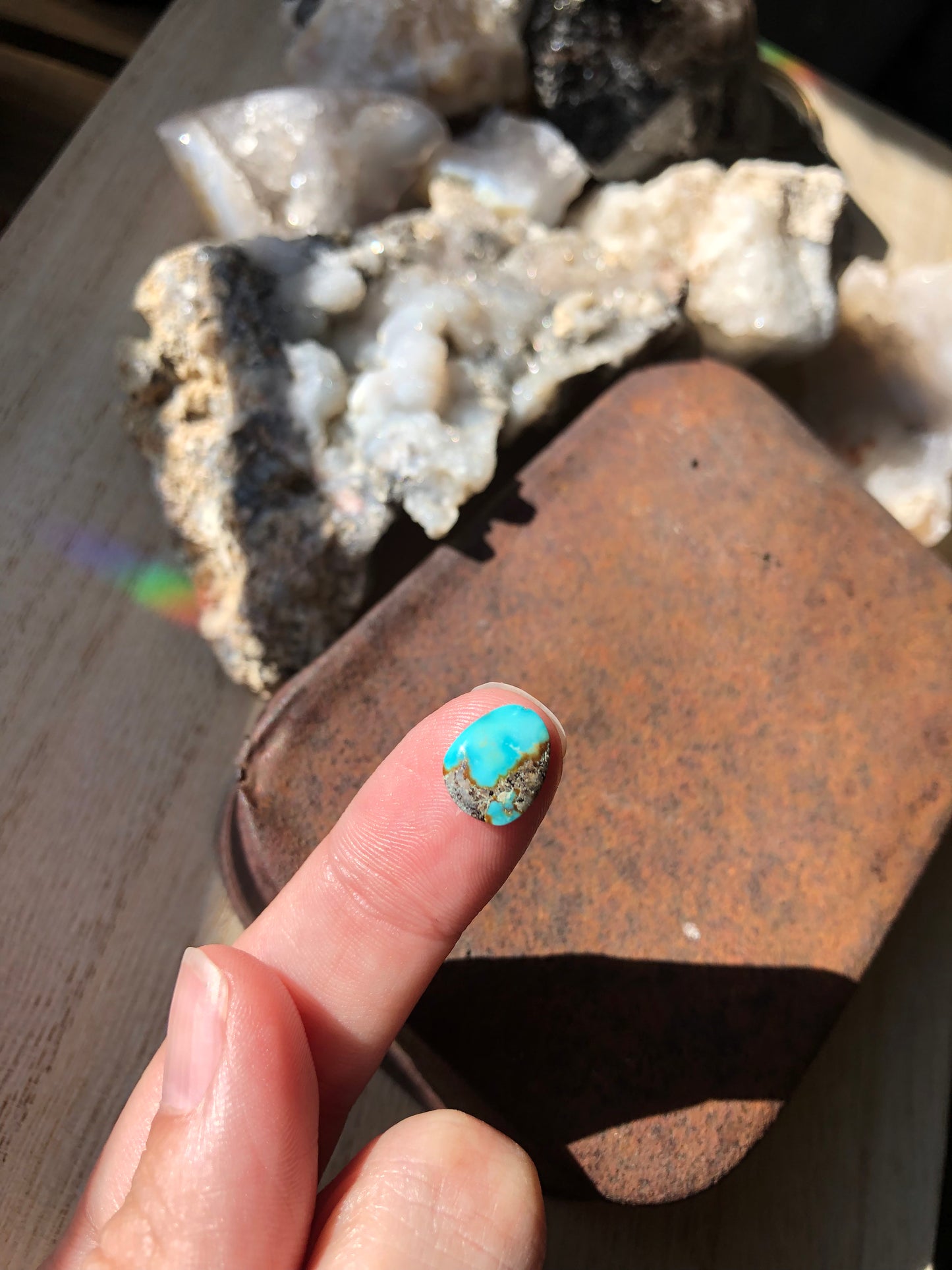 Natural Turquoise Cabochon -  Silver Fox Mine