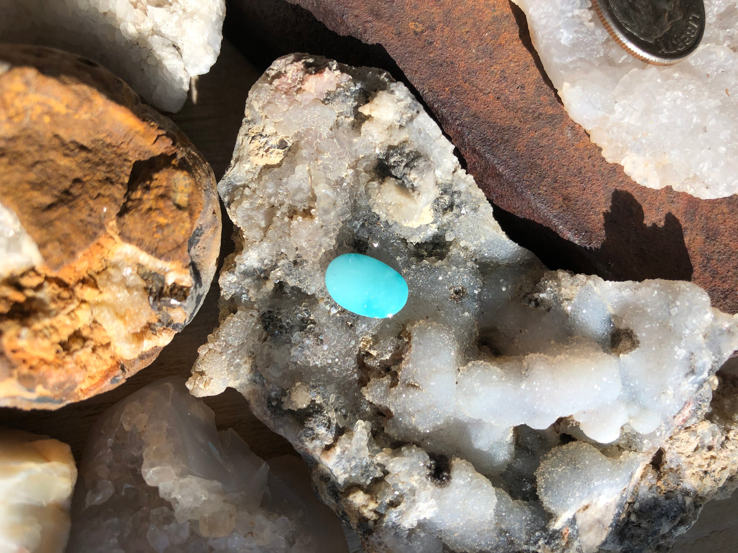 Natural Turquoise Cabochon - Silver Fox Mine