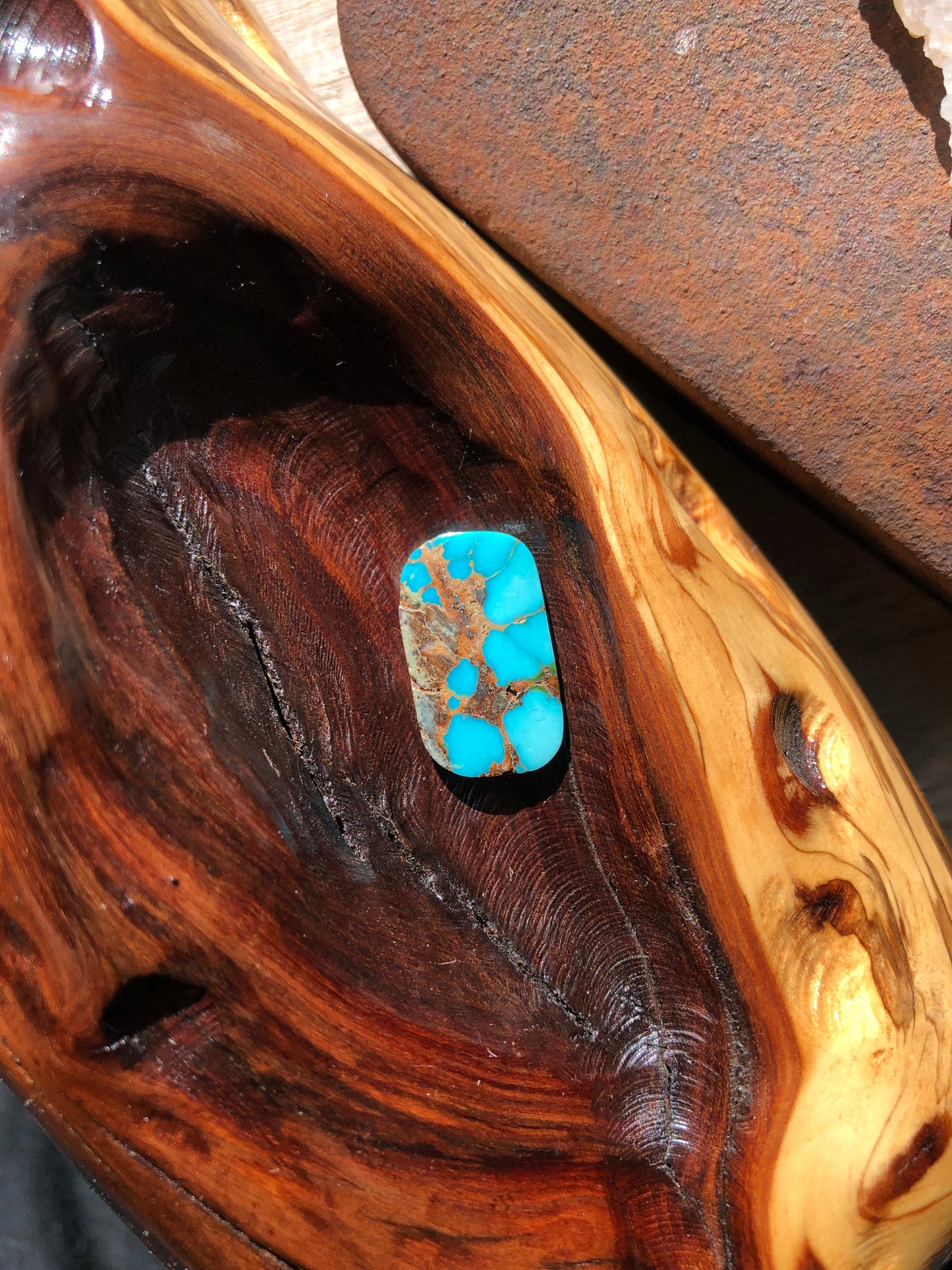 Natural Turquoise Cabochon - Silver Fox Mine