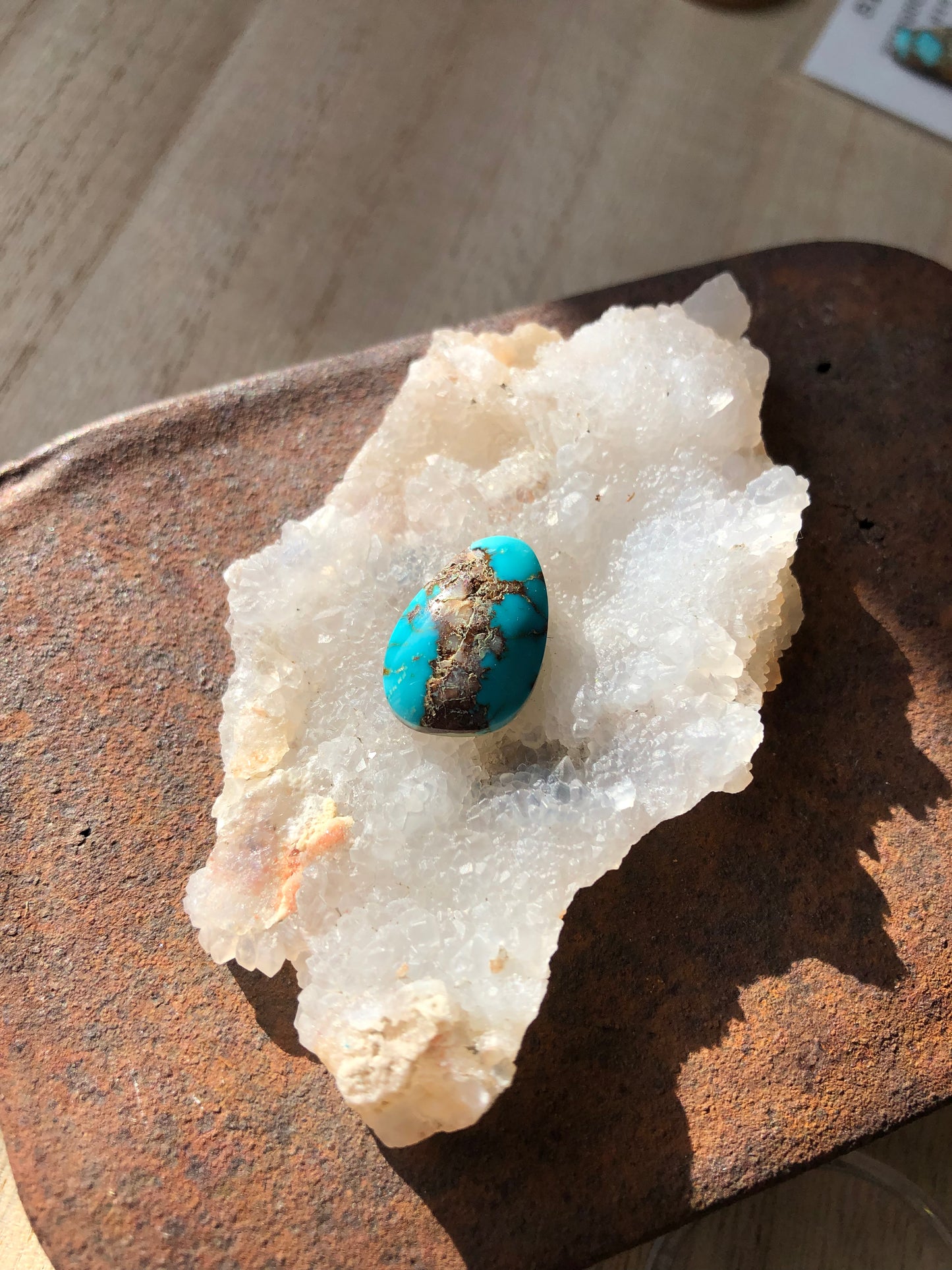 Natural Turquoise Cabochon - Silver Fox Mine