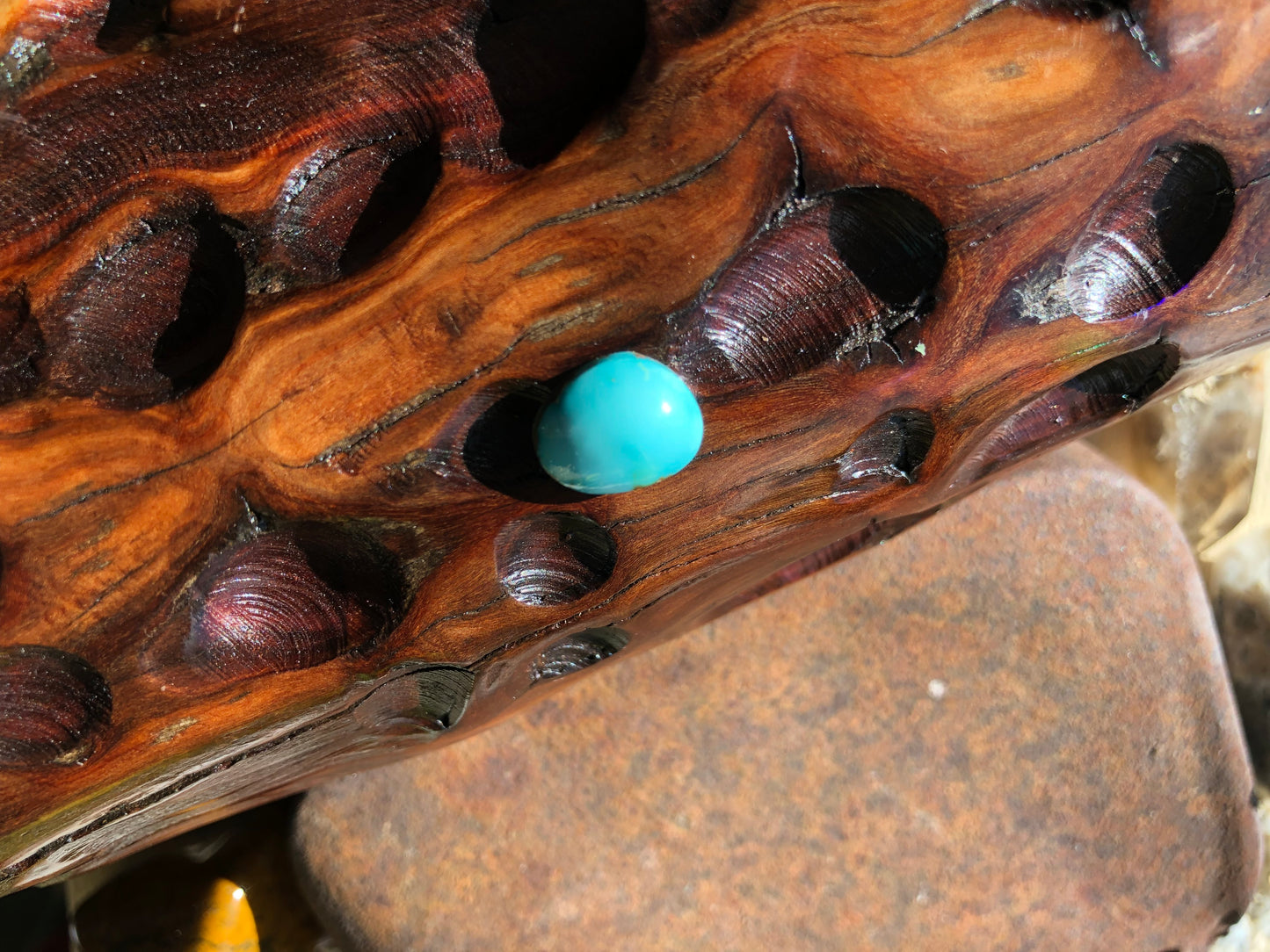 Natural Turquoise Cabochon - Silver Fox Mine