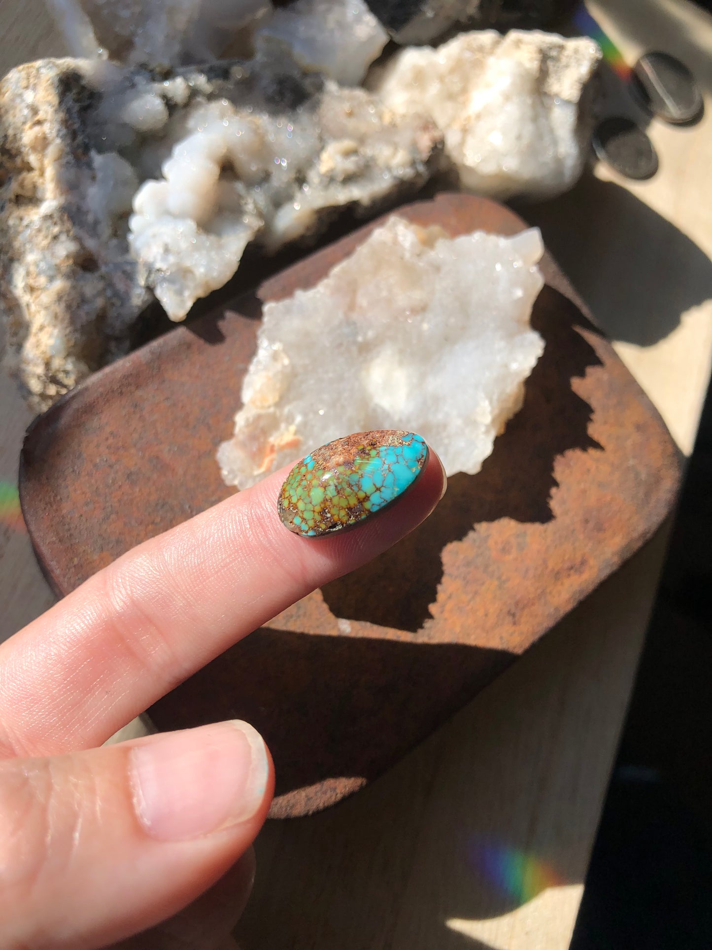 Natural Turquoise Cabochon - Silver Fox Mine