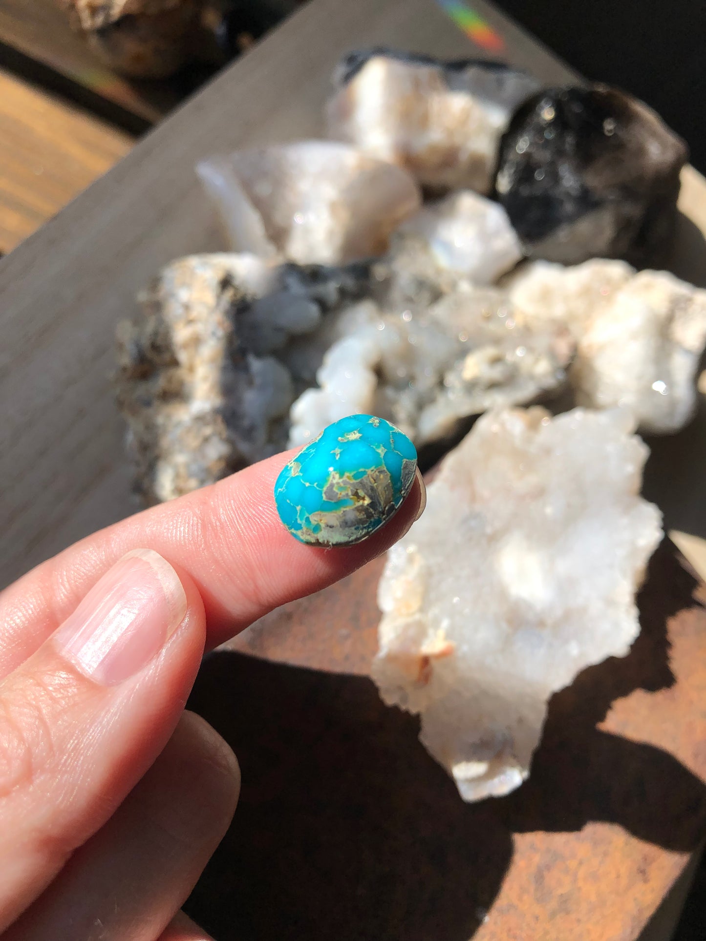 Natural Turquoise Cabochon - Silver Fox Mine