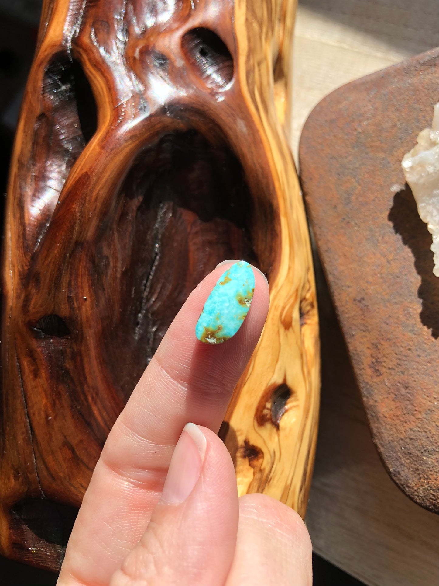 Natural Turquoise Cabochon - Silver Fox Mine