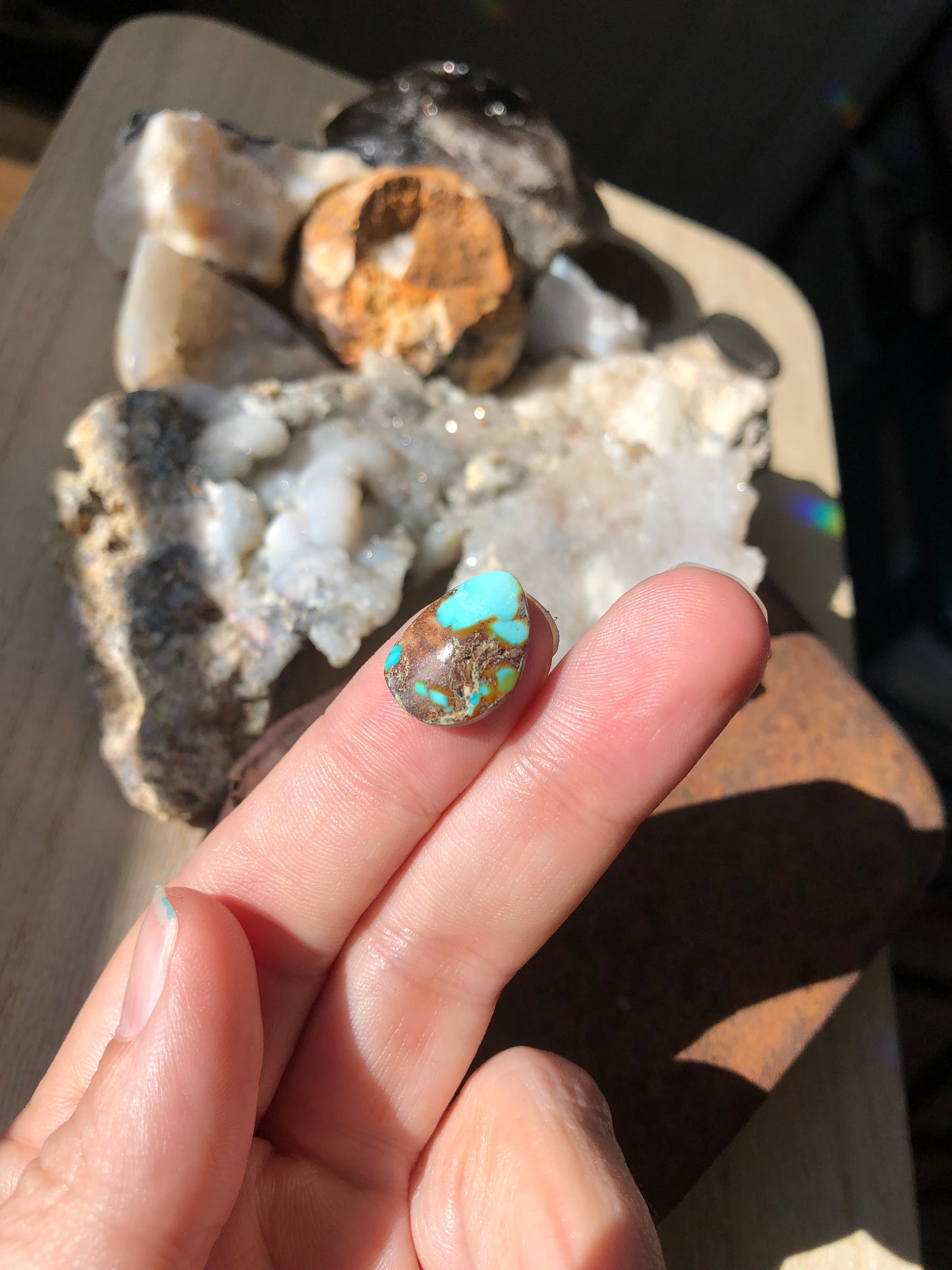 Natural Turquoise Cabochon - Silver Fox Mine