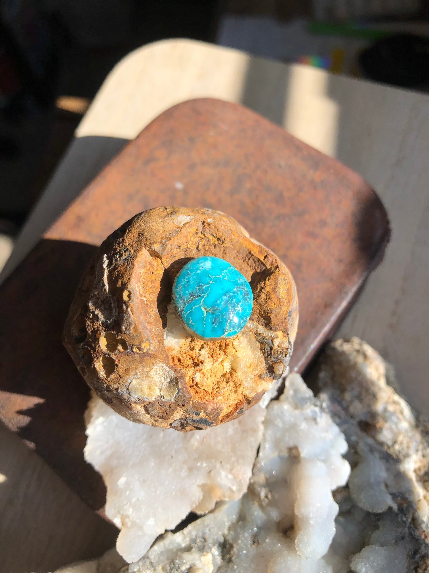 Natural Turquoise Cabochon - Silver Fox Mine