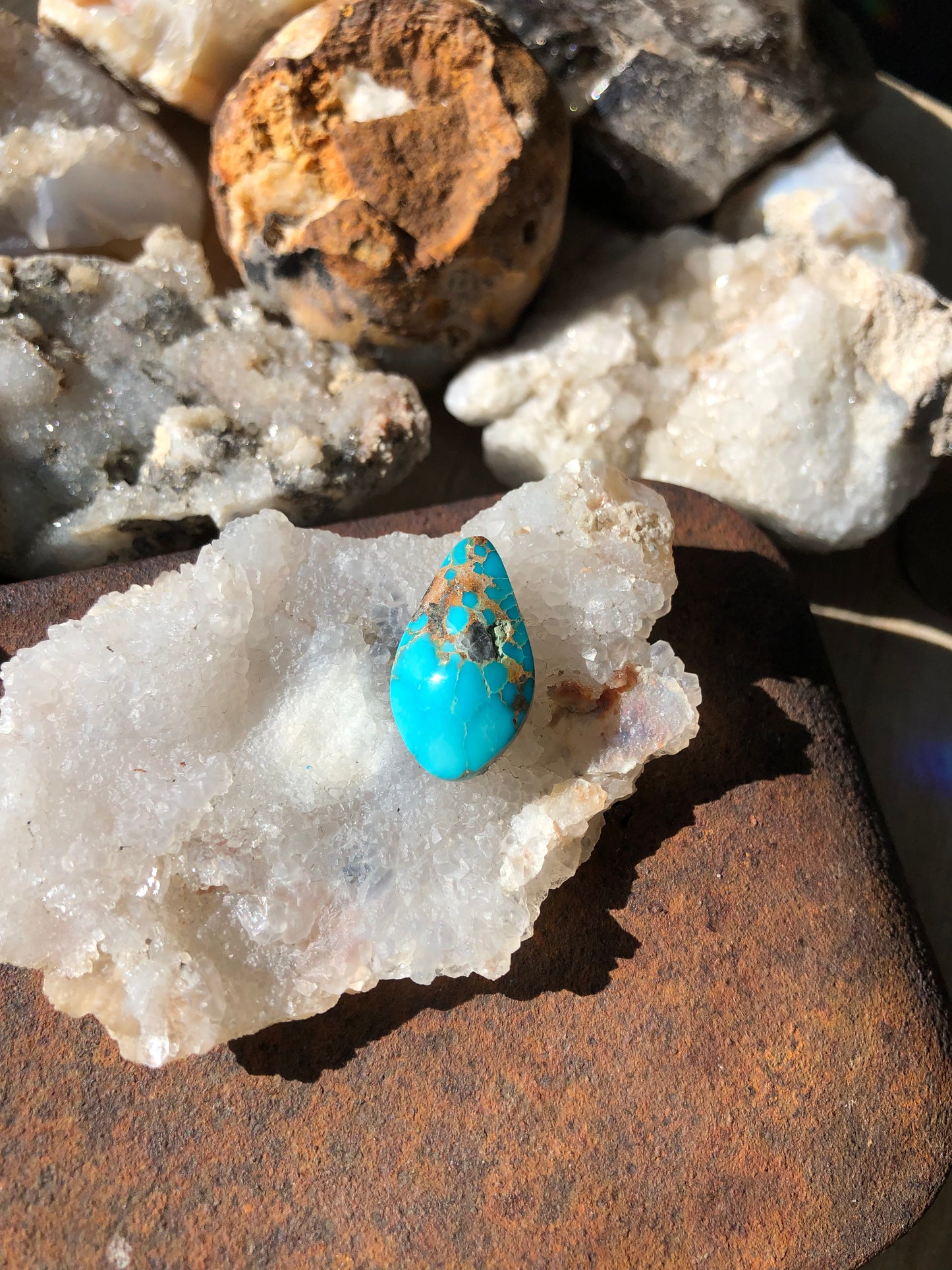 Natural Turquoise Cabochon - Silver Fox Mine