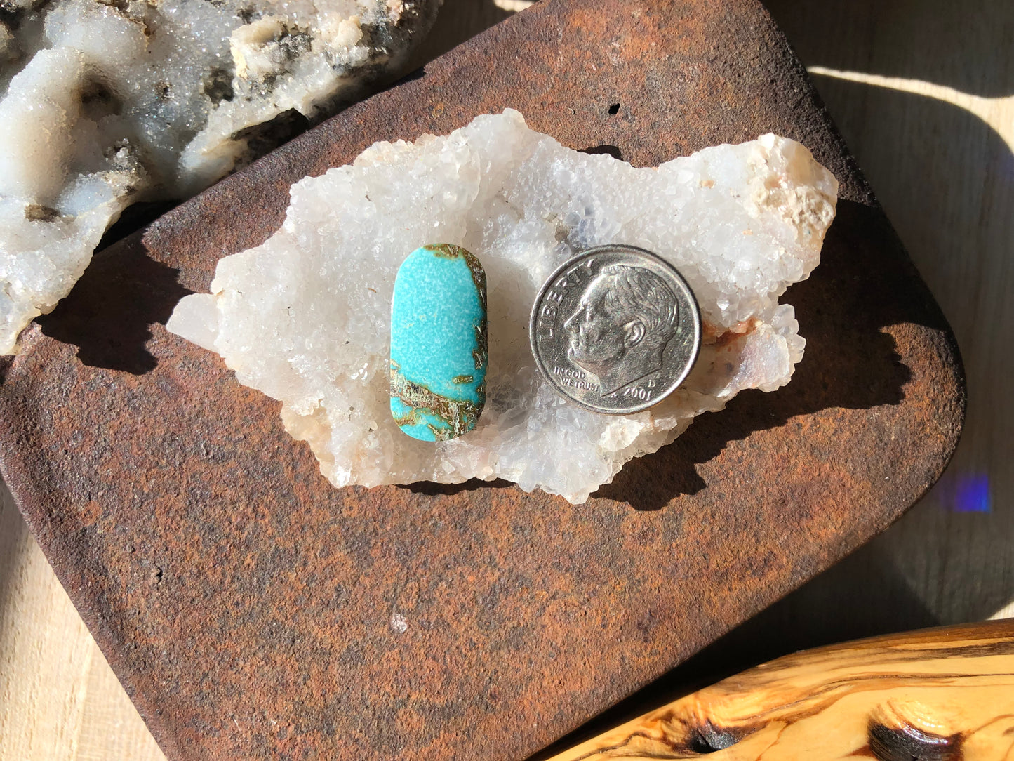 Natural Turquoise Cabochon - Silver Fox Mine