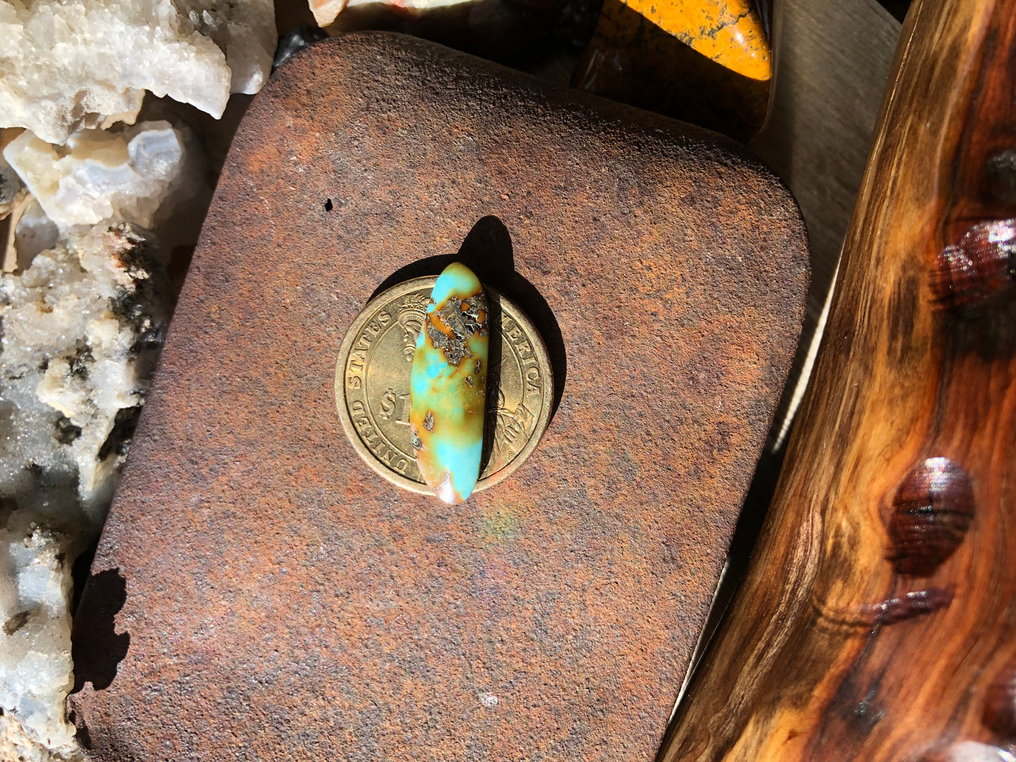 Natural Turquoise Cabochon - Silver Fox Mine