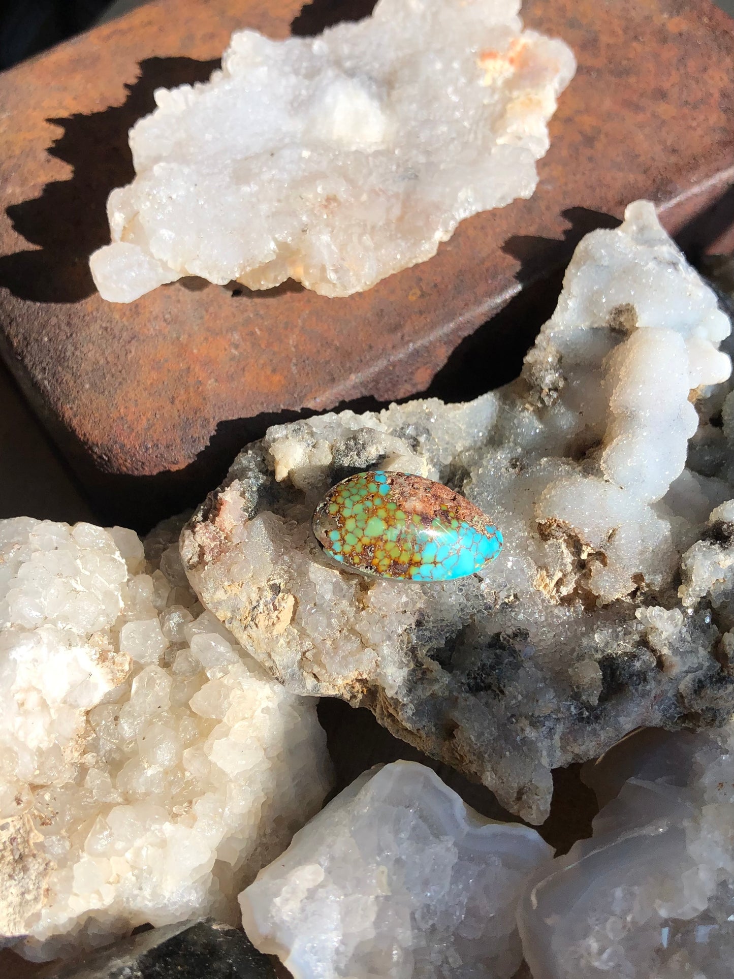 Natural Turquoise Cabochon - Silver Fox Mine