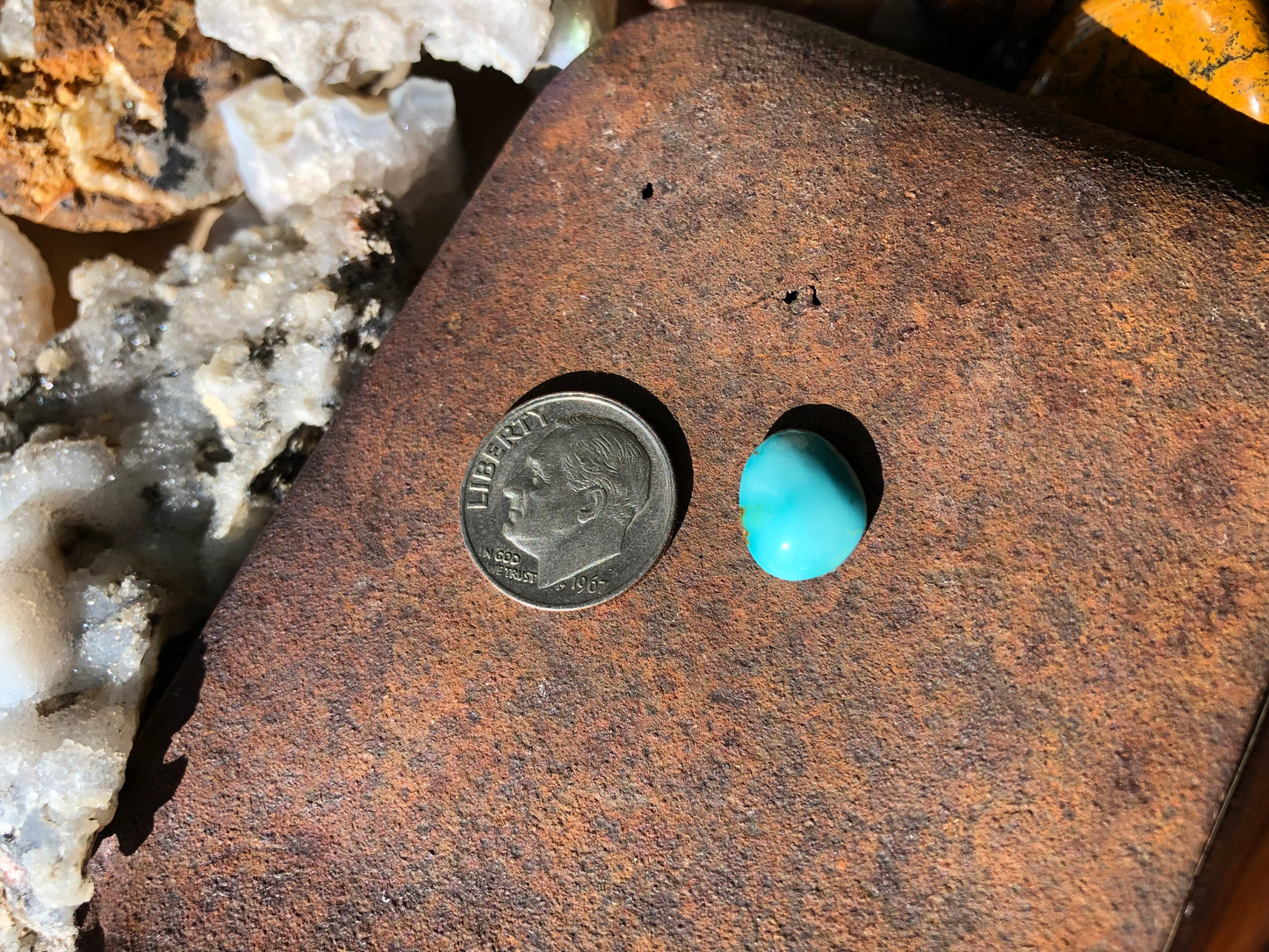 Natural Turquoise Cabochon - Silver Fox Mine