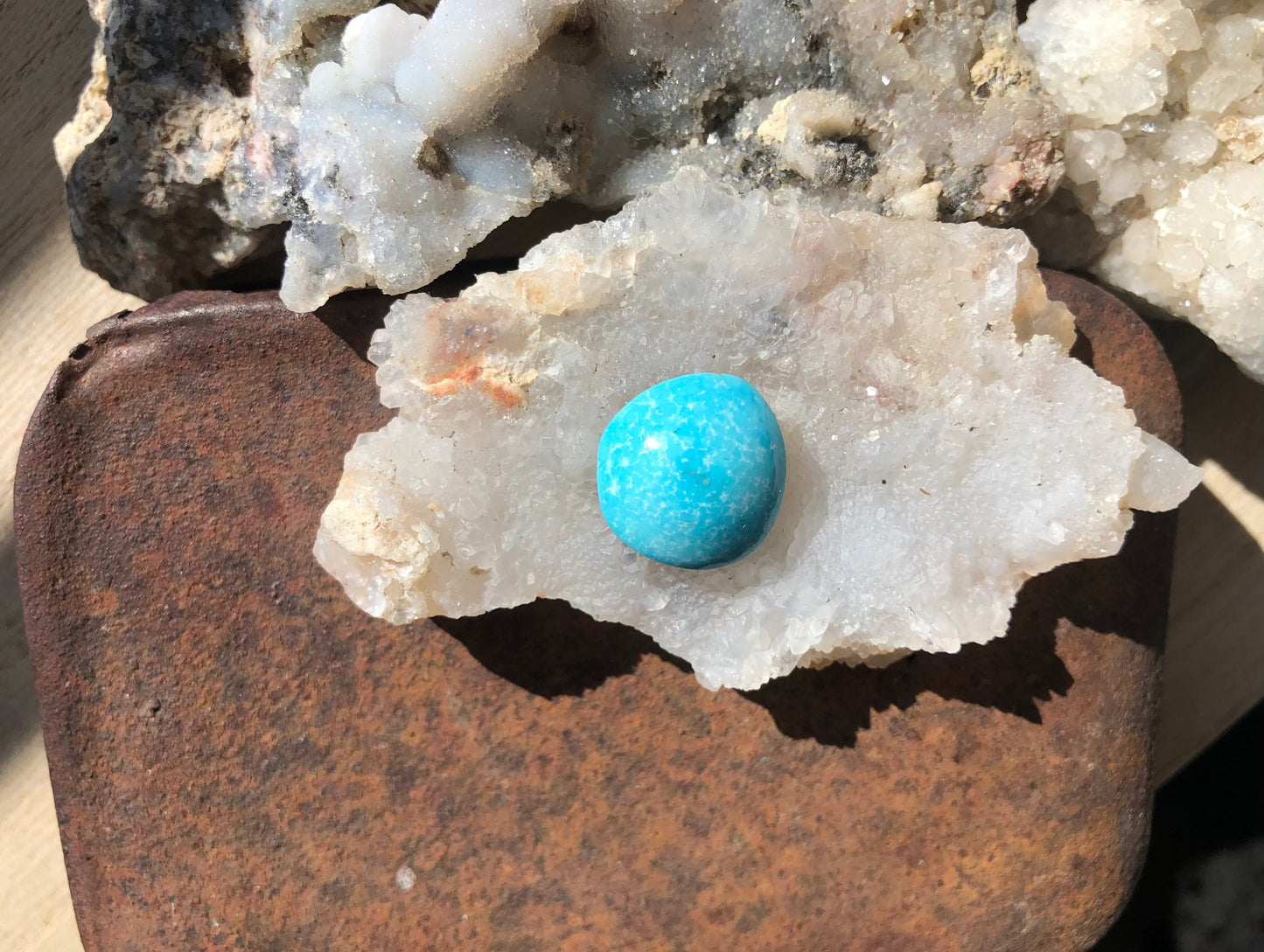 Natural Turquoise Cabochon - Silver Fox Mine