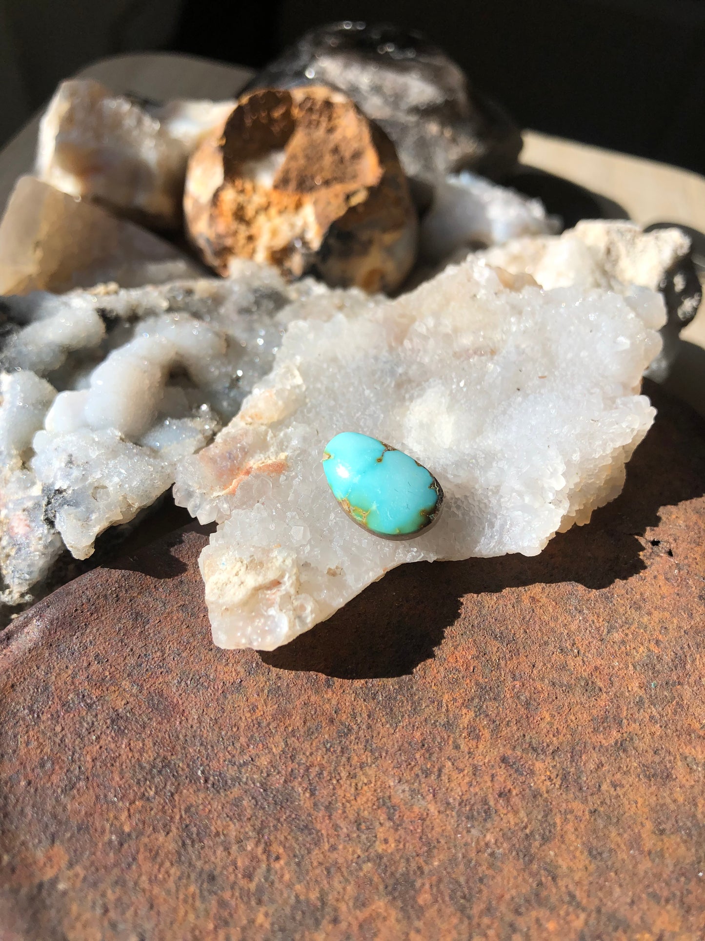 Natural Turquoise Cabochon - Silver Fox Mine