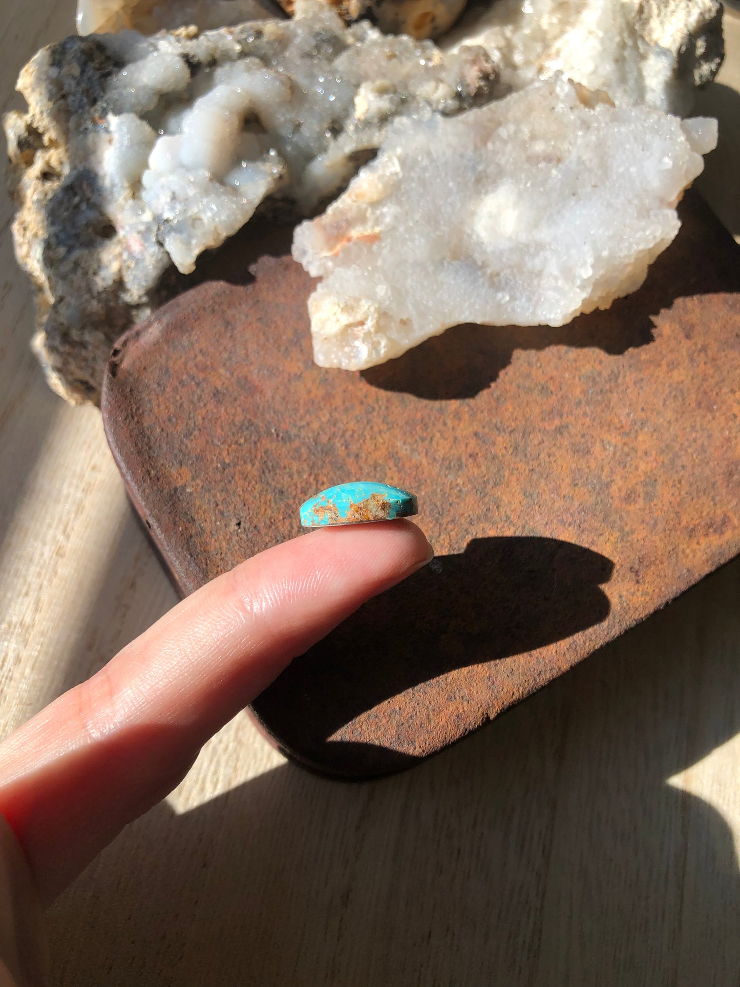 Natural Turquoise Cabochon - Silver Fox Mine