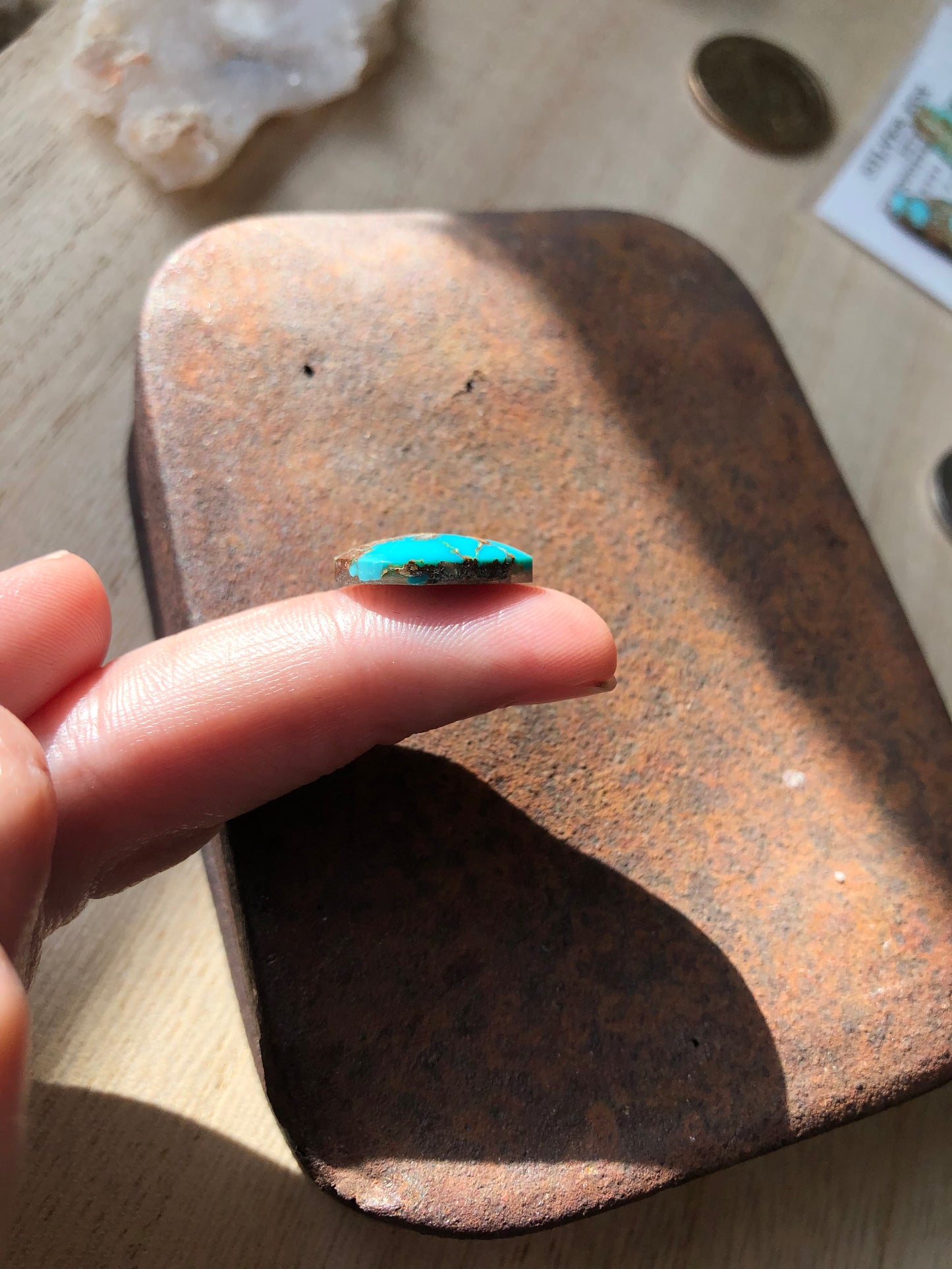 Natural Turquoise Cabochon - Silver Fox Mine