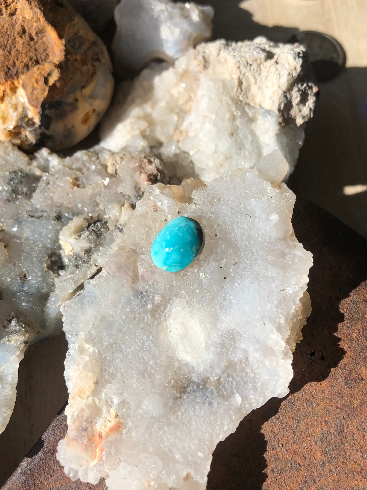 Natural Turquoise Cabochon - Silver Fox Mine