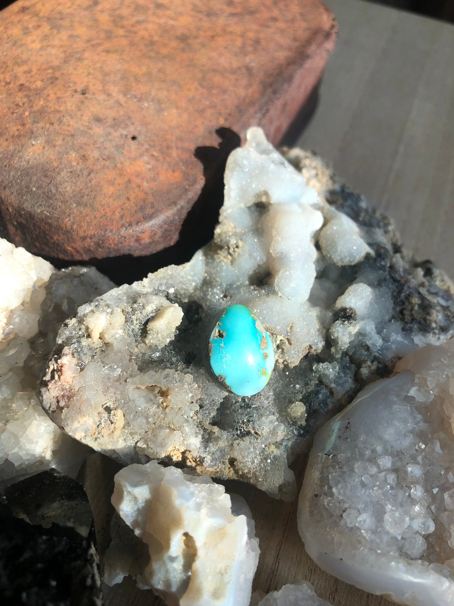 Natural Turquoise Cabochon - Silver Fox Mine