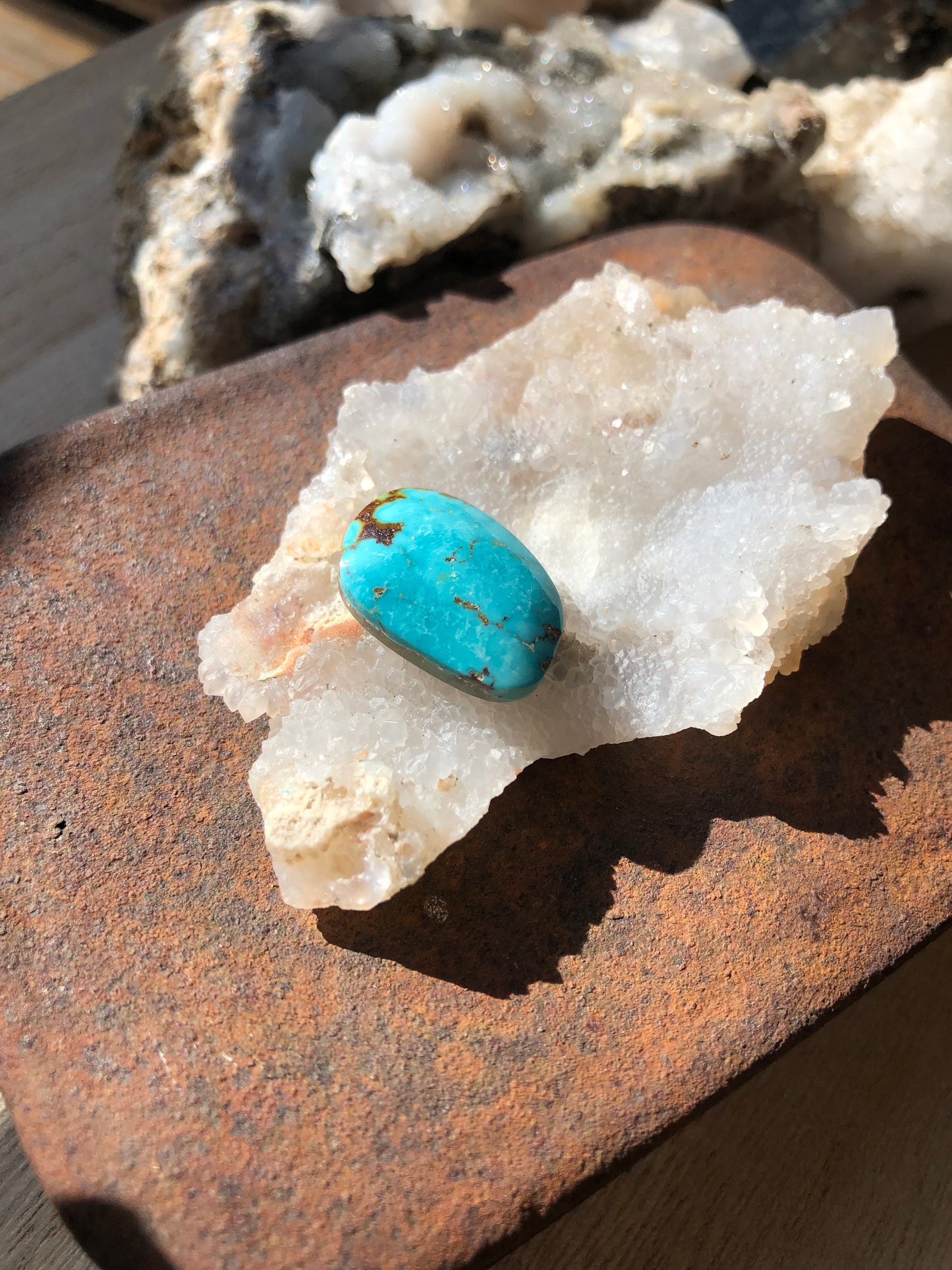 Natural Turquoise Cabochon - Silver Fox Mine