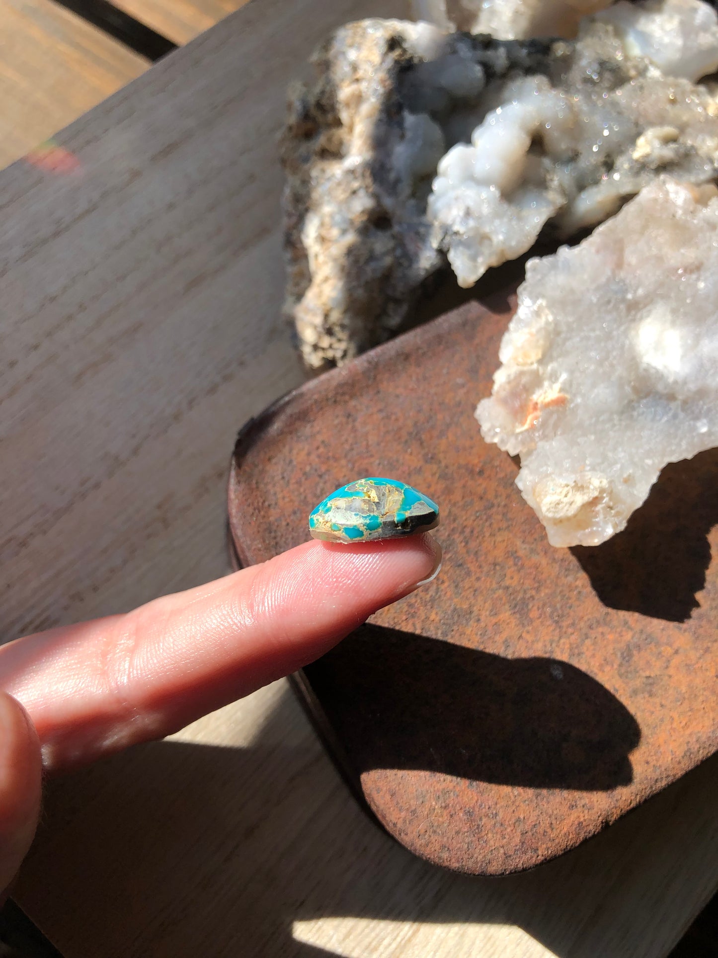 Natural Turquoise Cabochon - Silver Fox Mine