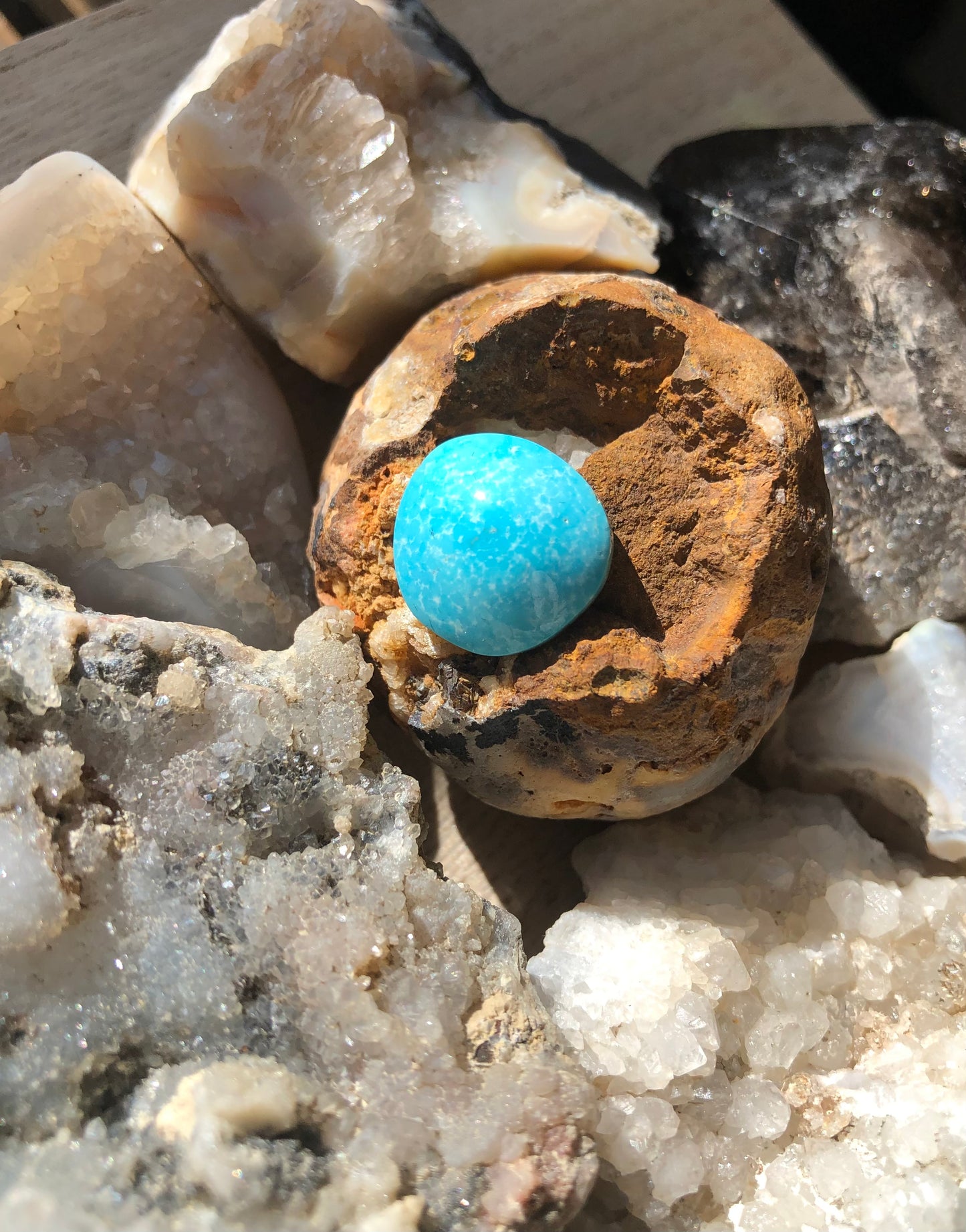 Natural Turquoise Cabochon - Silver Fox Mine