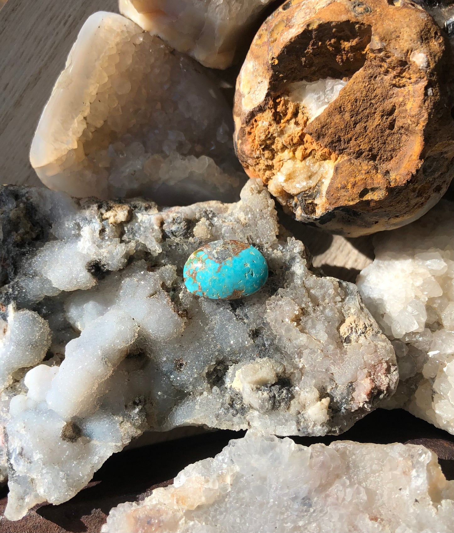 Natural Turquoise Cabochon - Silver Fox Mine