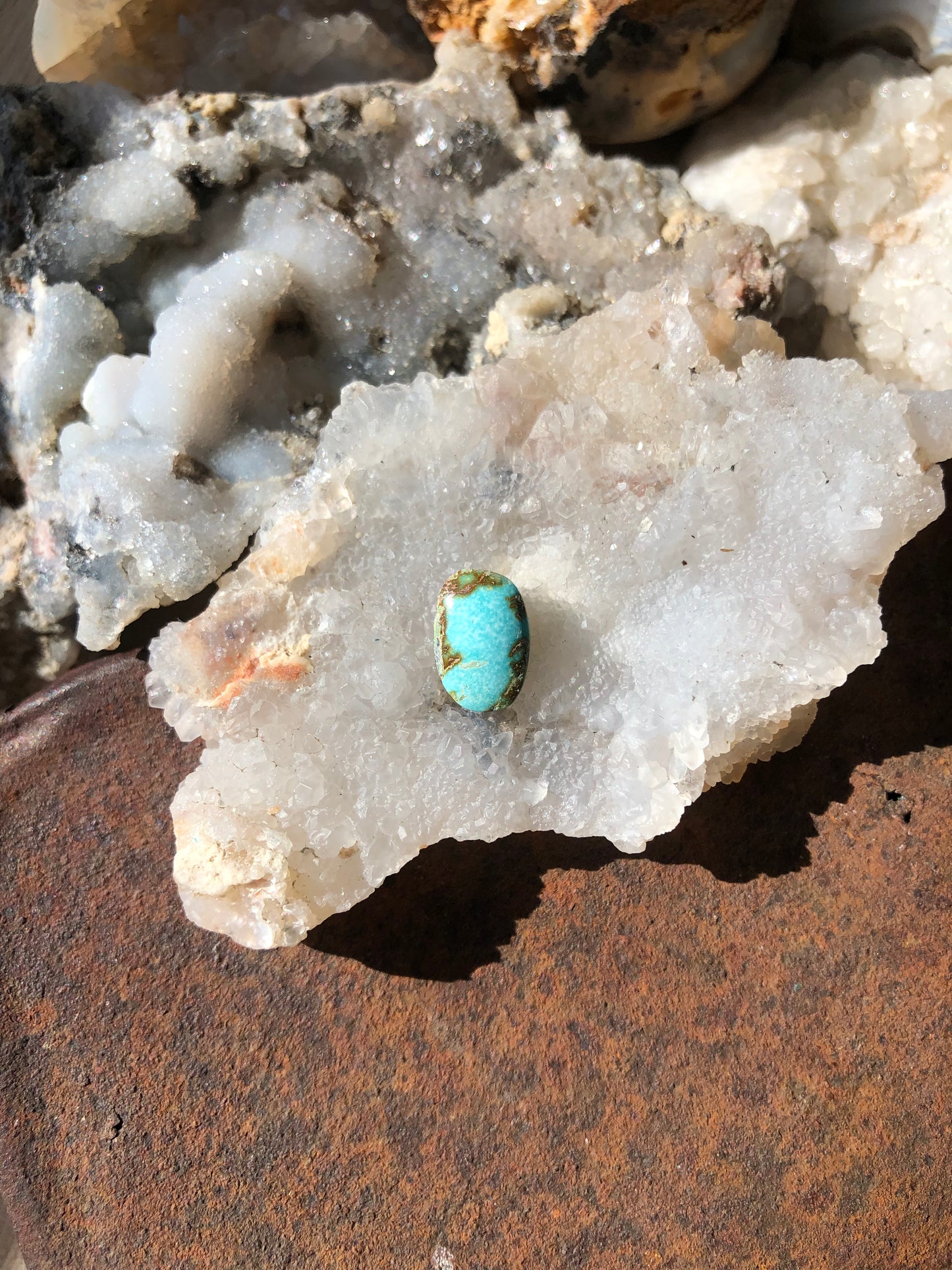 Natural Turquoise Cabochon - Silver Fox Mine