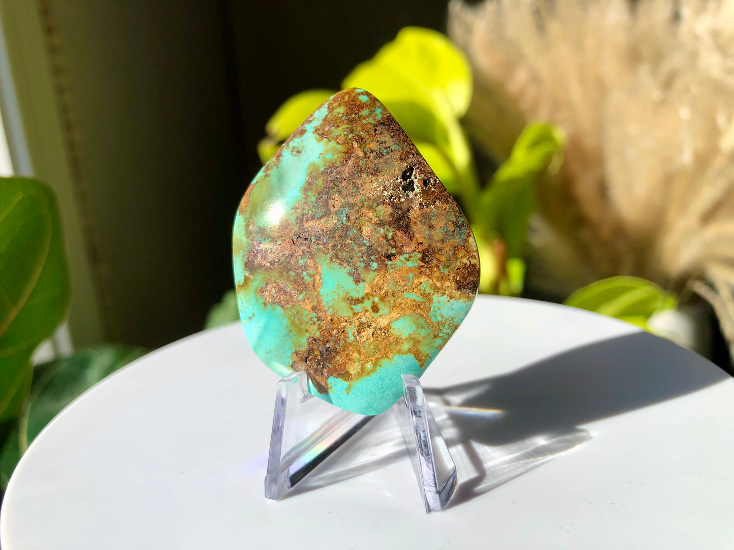 Natural Turquoise Cabochon - Silver Fox Mine