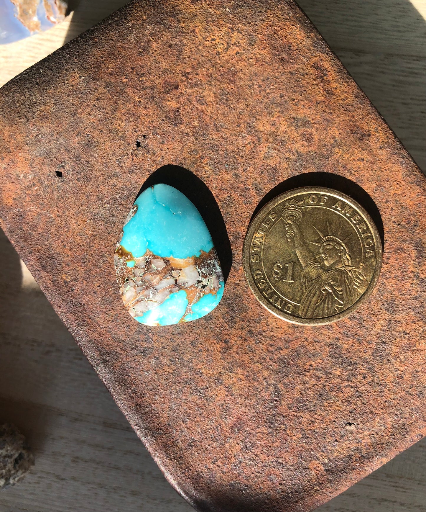 Natural Turquoise Cabochon - Silver Fox Mine