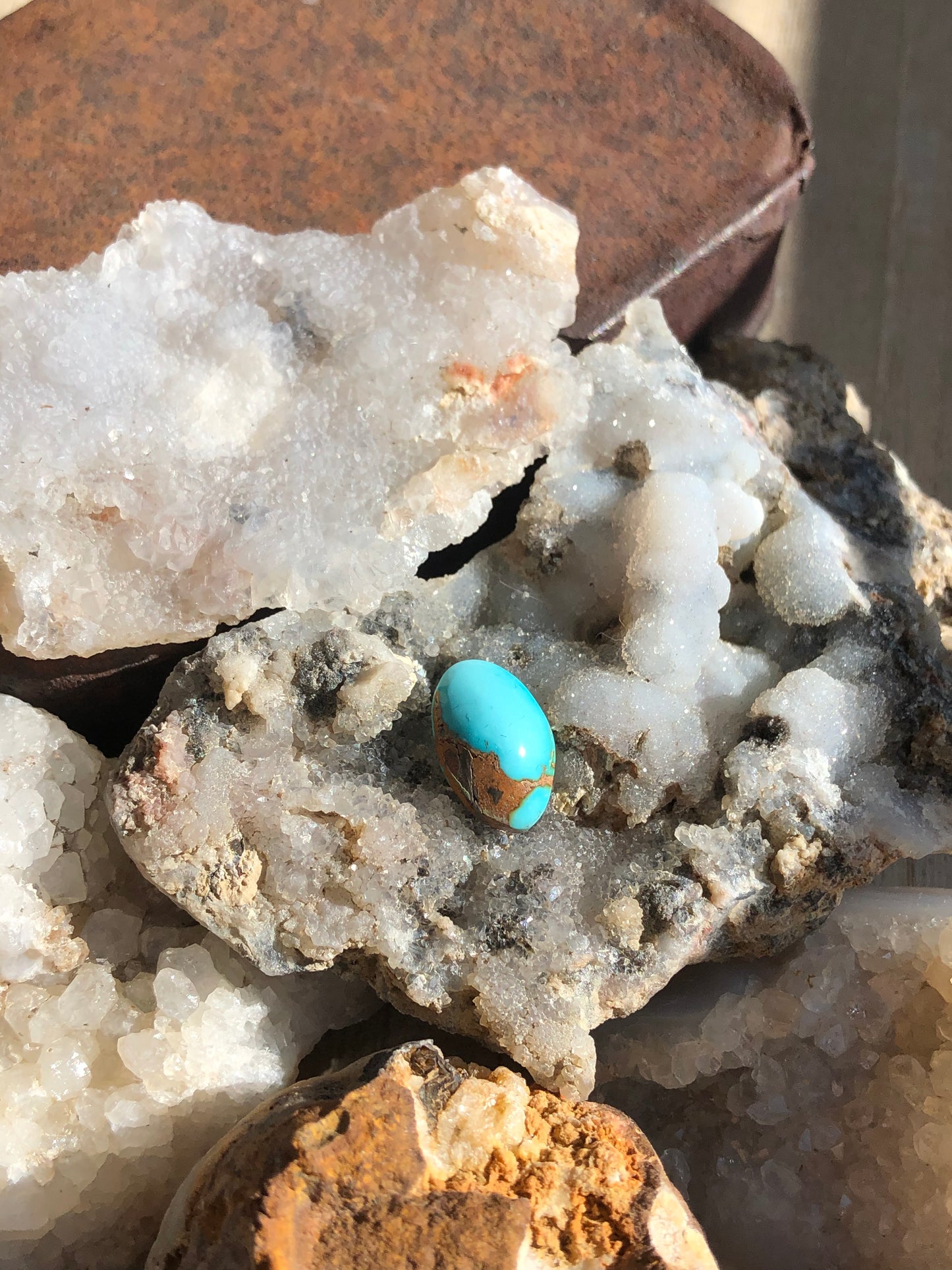 Natural Turquoise Cabochon - Silver Fox Mine