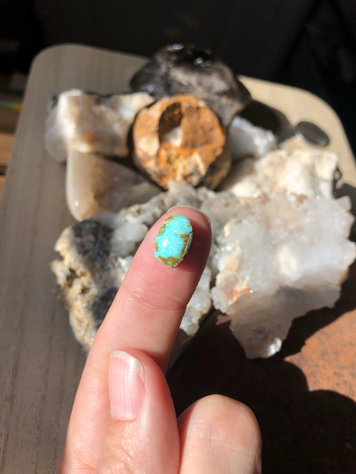 Natural Turquoise Cabochon - Silver Fox Mine