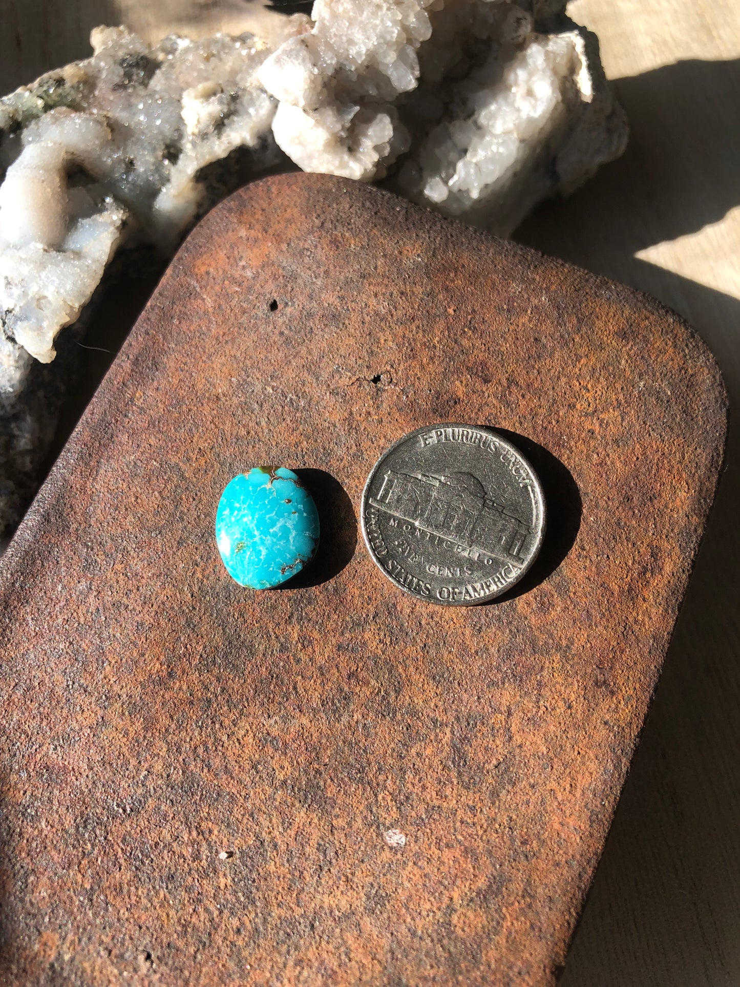 Natural Turquoise Cabochon - Silver Fox Mine