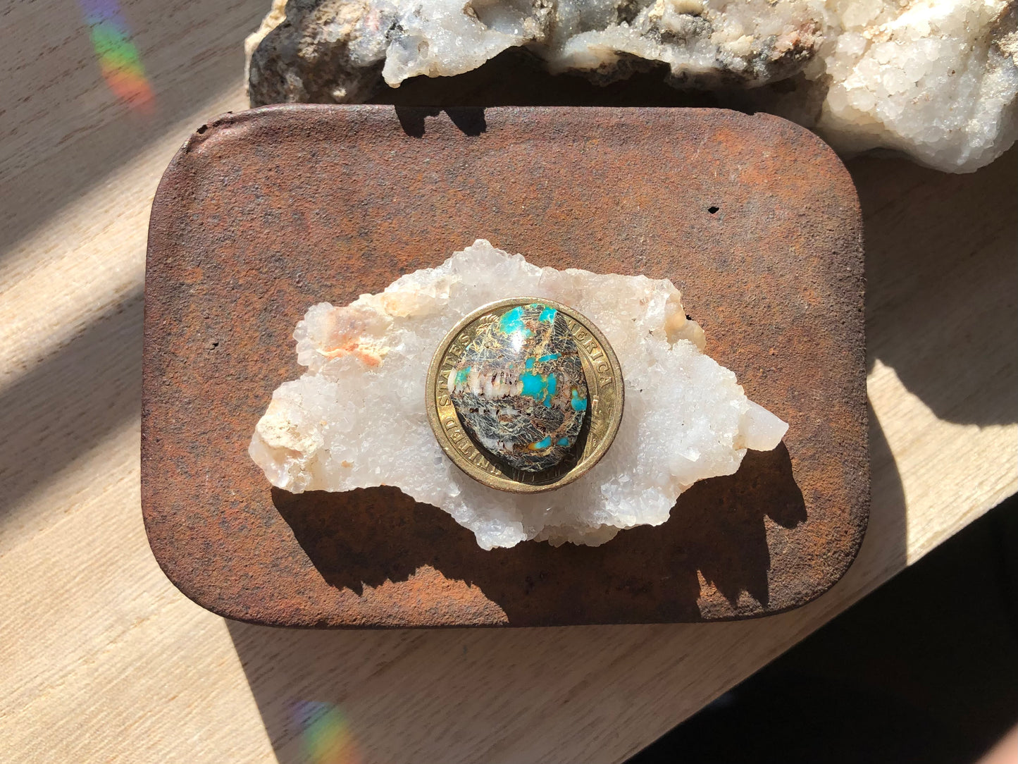 Natural Turquoise Cabochon - Silver Fox Mine