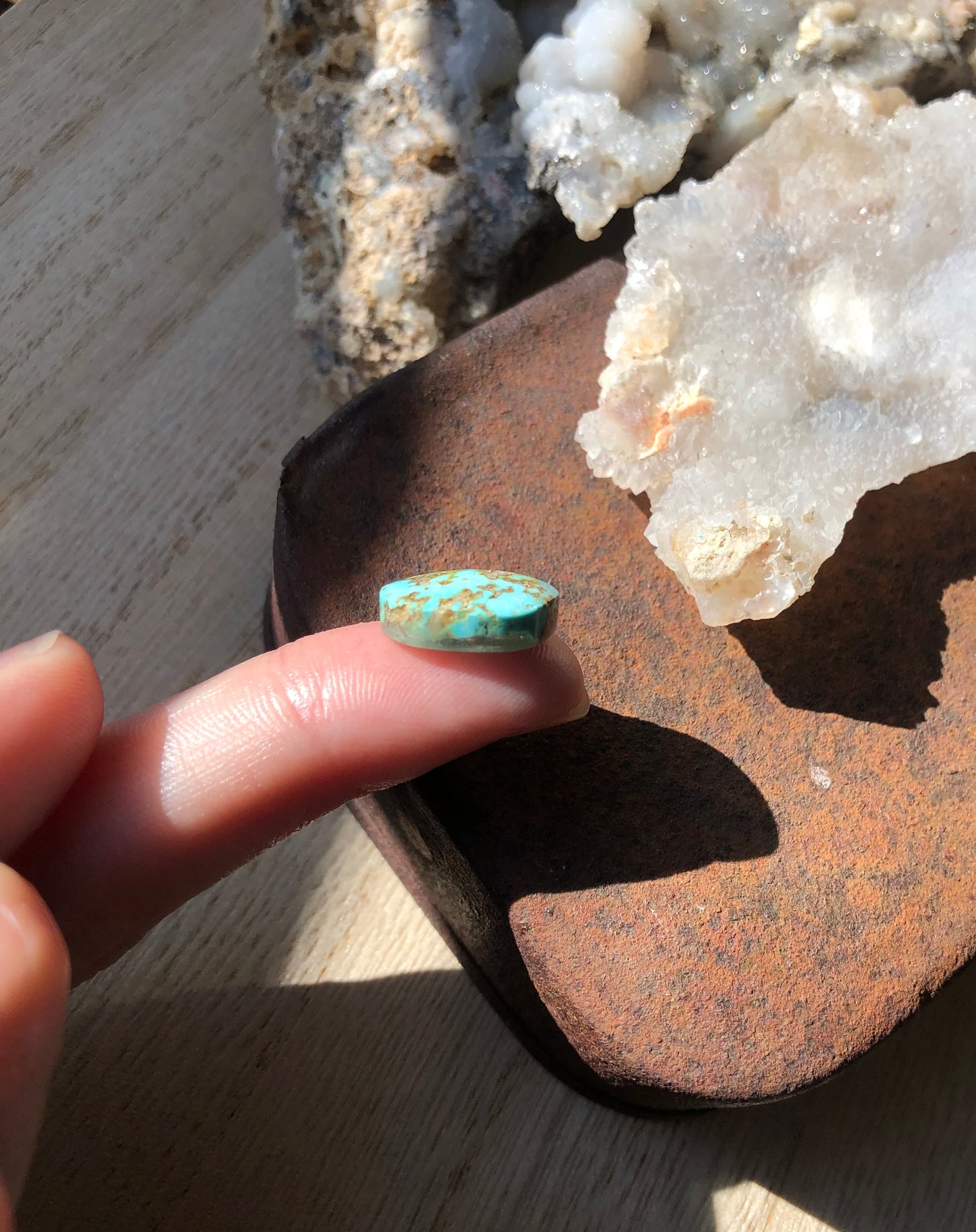 Natural Turquoise Cabochon - Silver Fox Mine