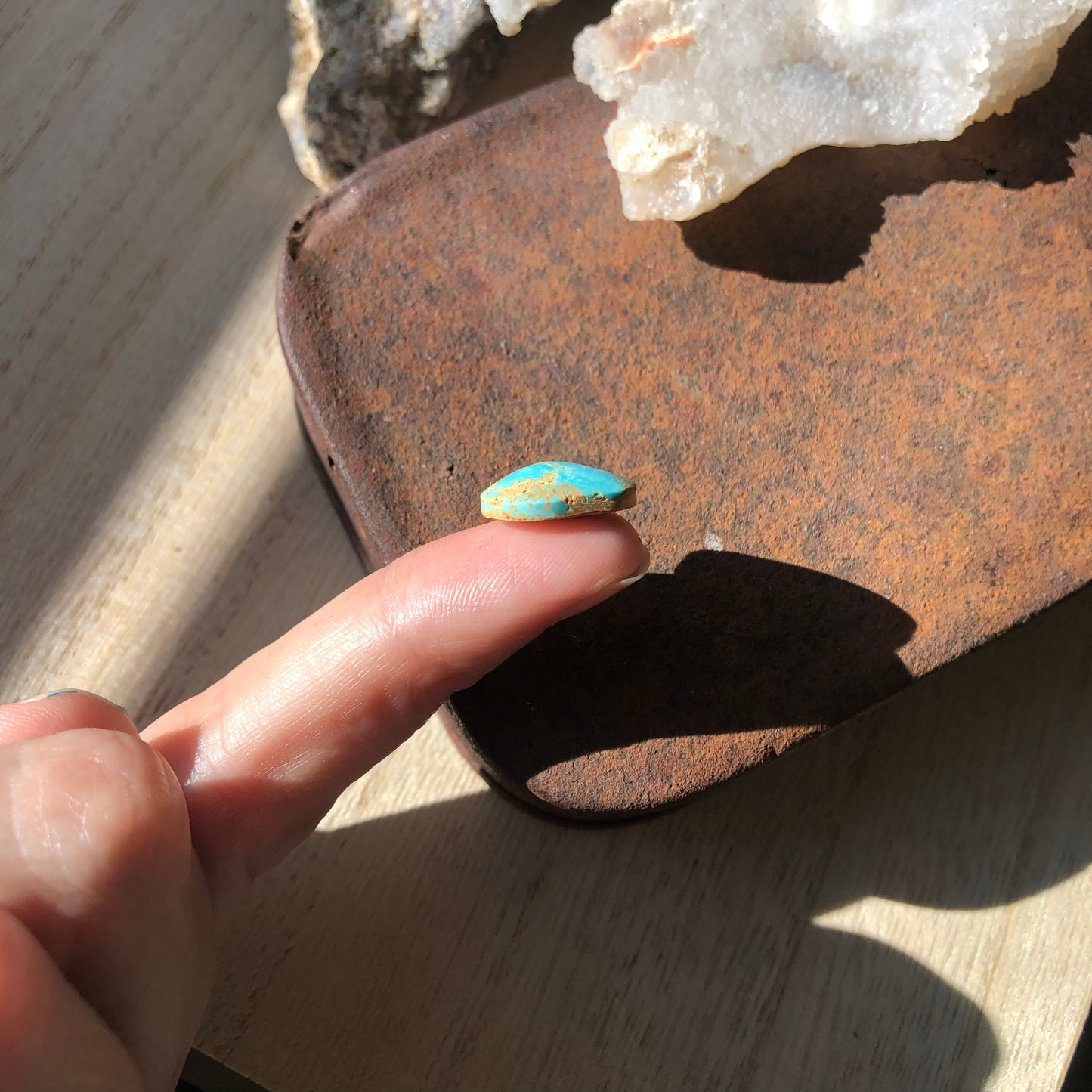 Natural Turquoise Cabochon - Silver Fox Mine