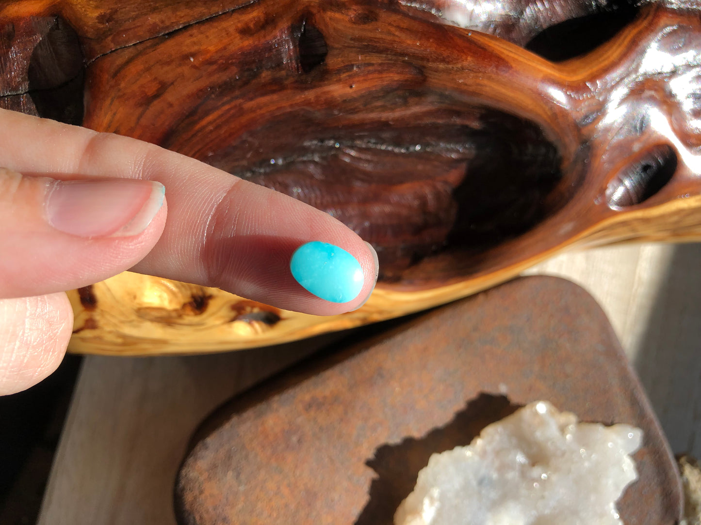 Natural Turquoise Cabochon - Silver Fox Mine