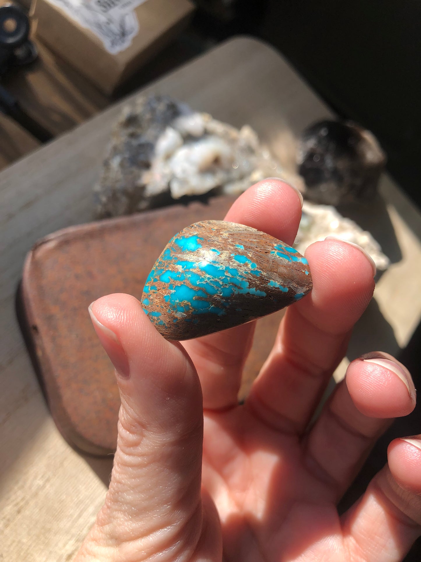 Natural Turquoise Cabochon - Silver Fox Mine