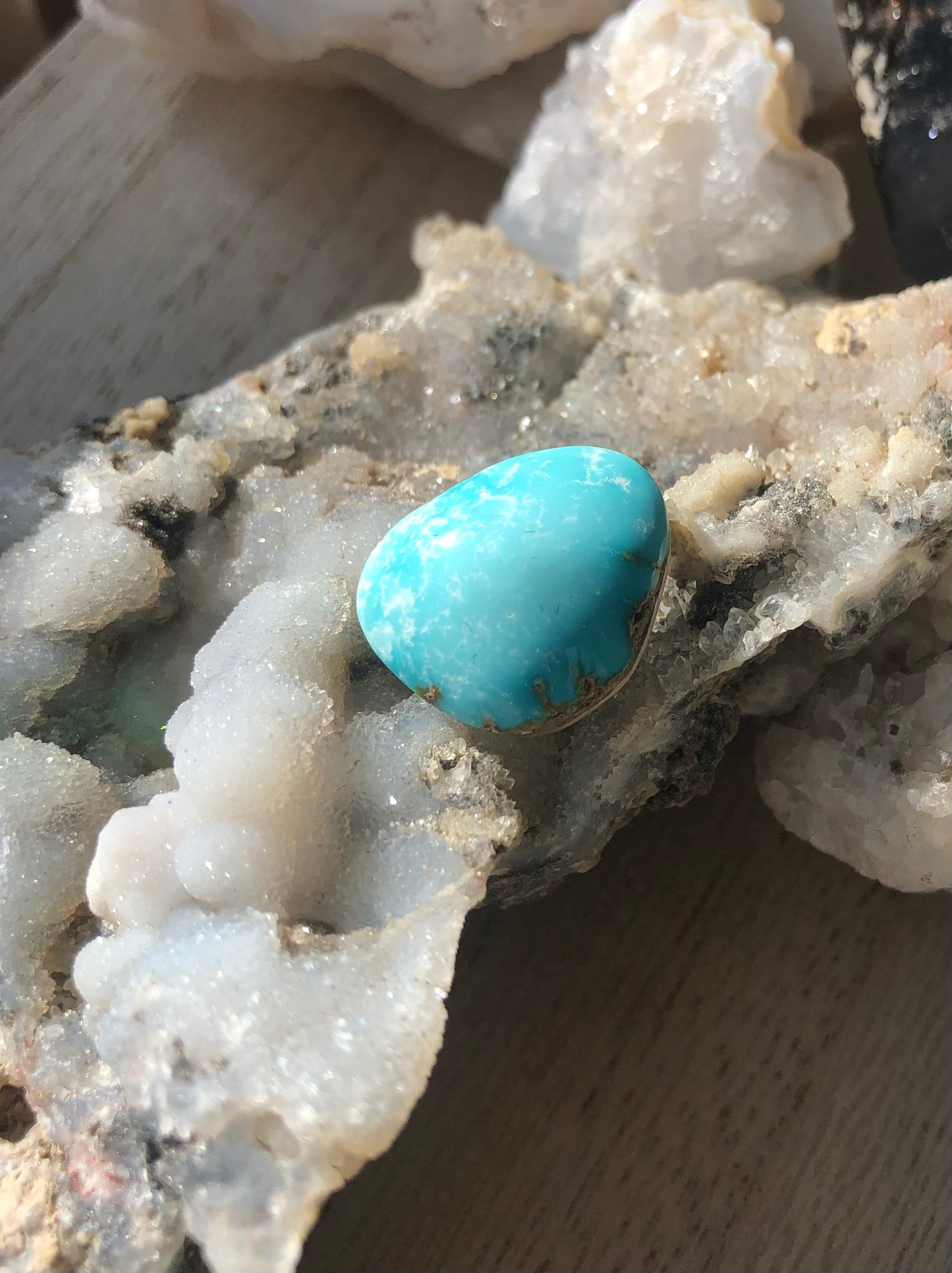 Natural Turquoise Cabochon - Silver Fox Mine