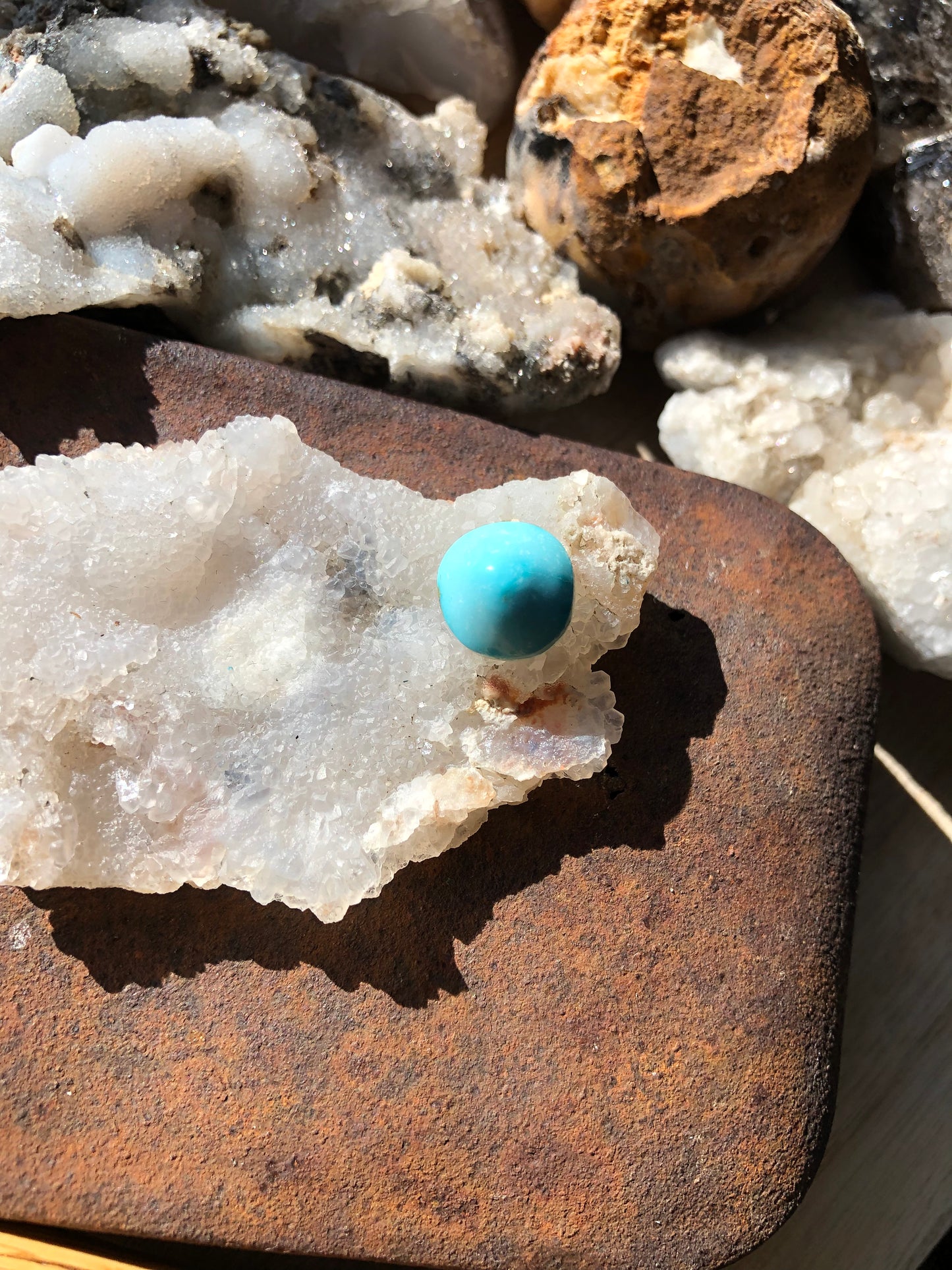 Natural Turquoise Cabochon - Silver Fox Mine