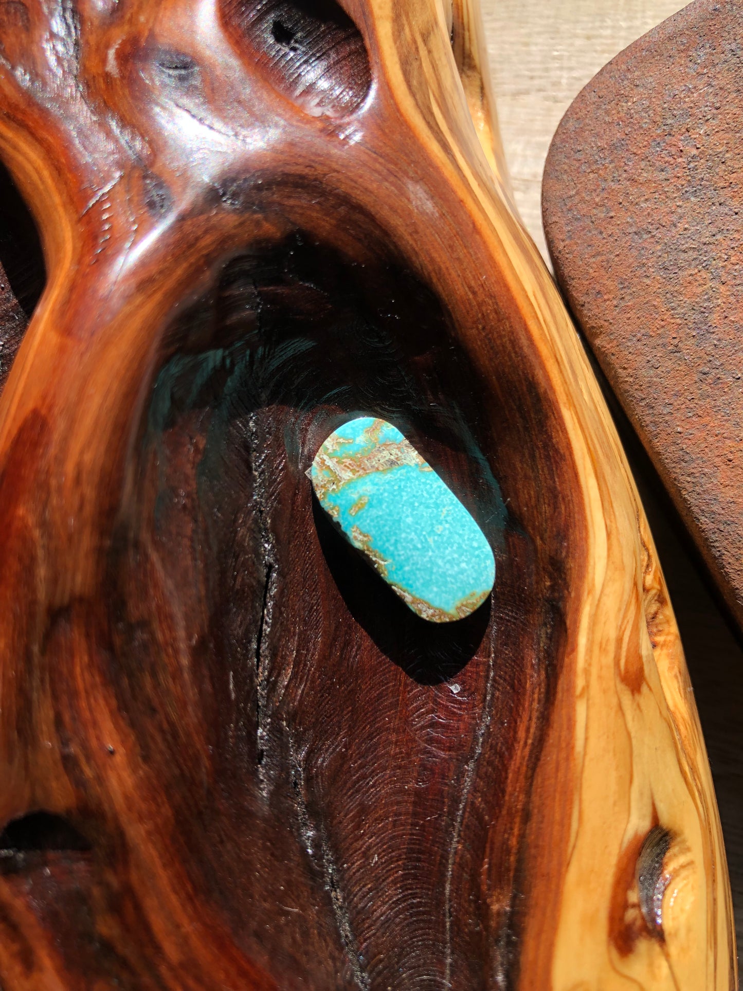 Natural Turquoise Cabochon - Silver Fox Mine